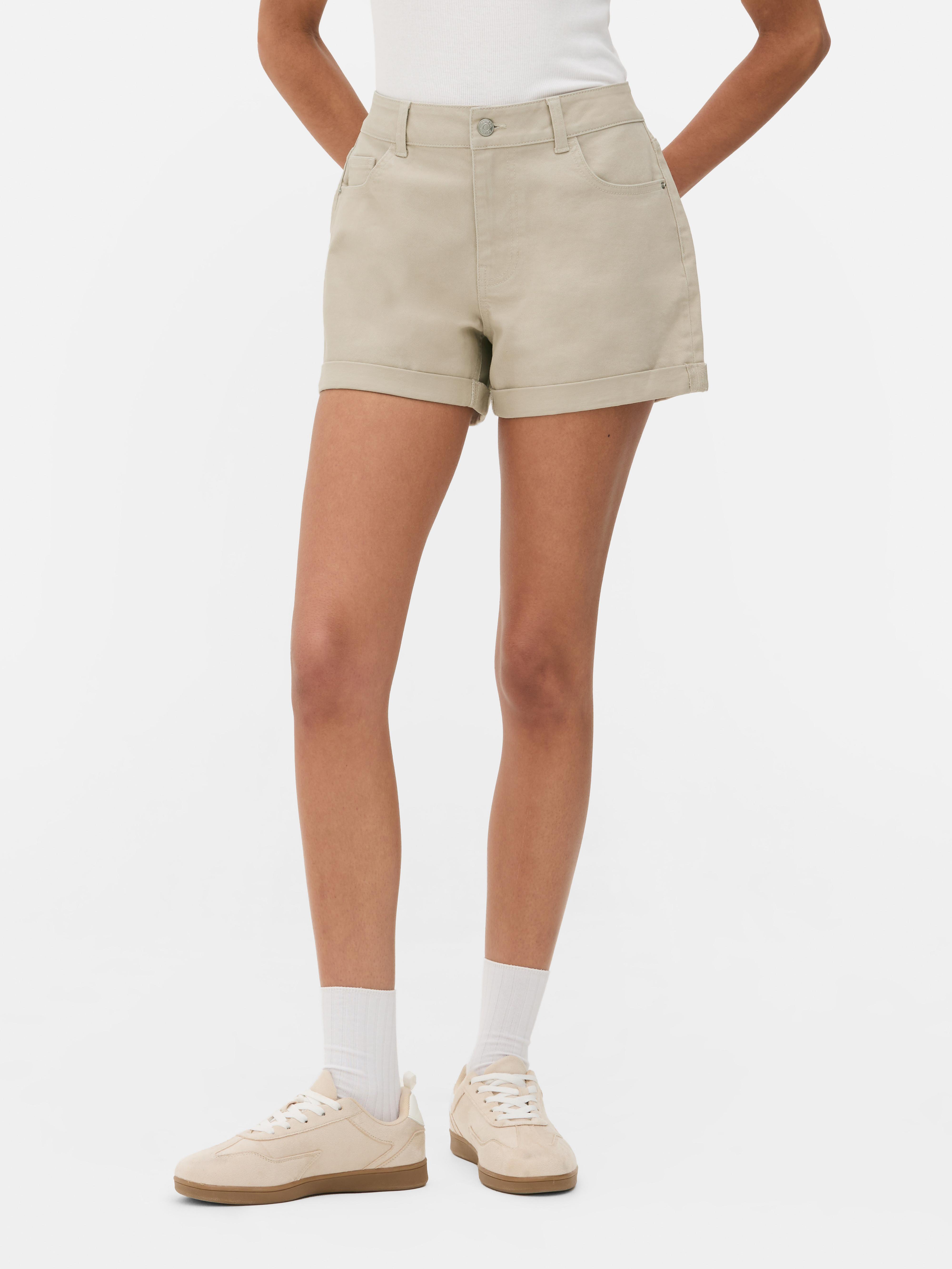Denim Turn Up Shorts