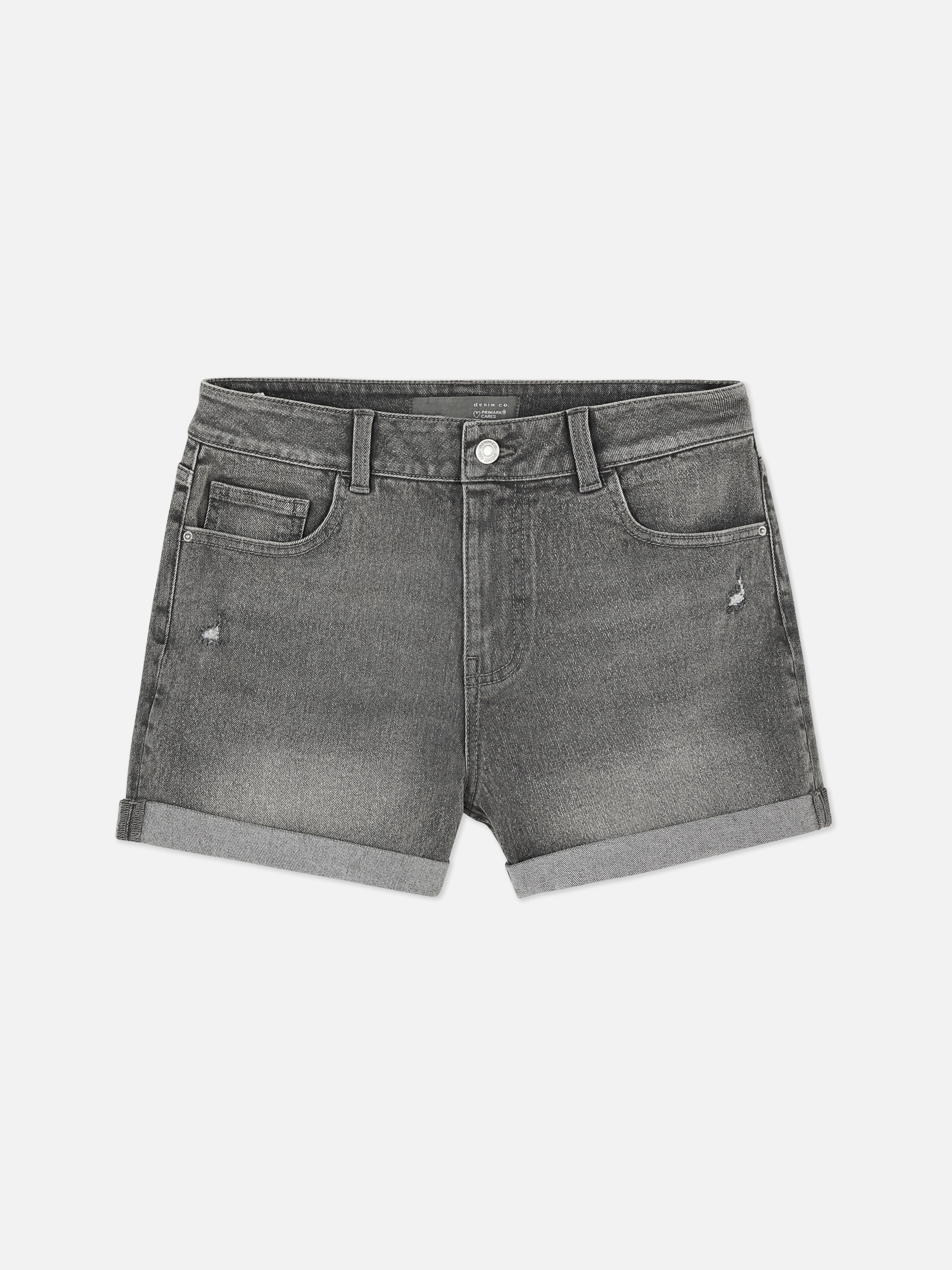 Denim Turn Up Shorts