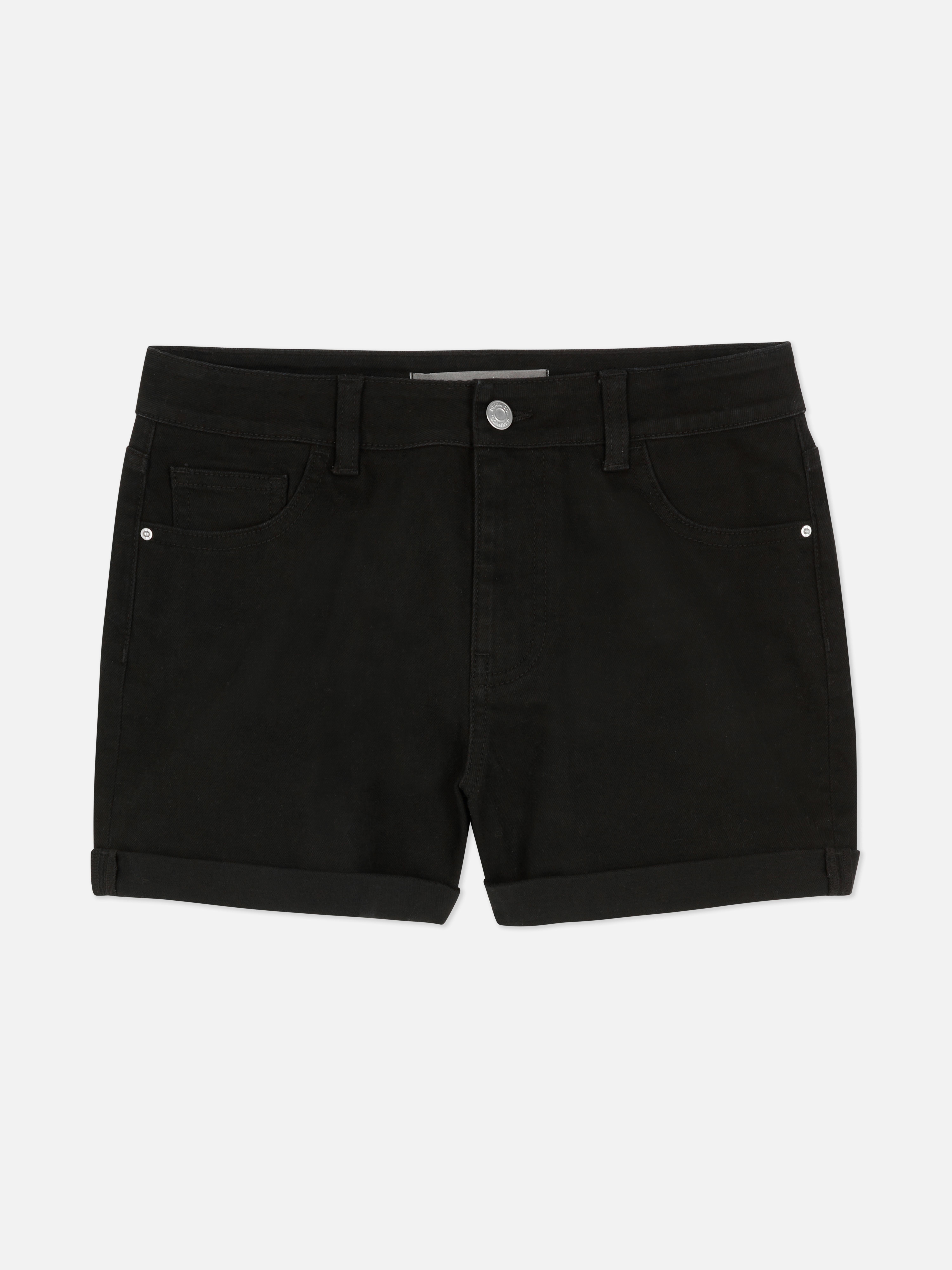 Short en jean à revers