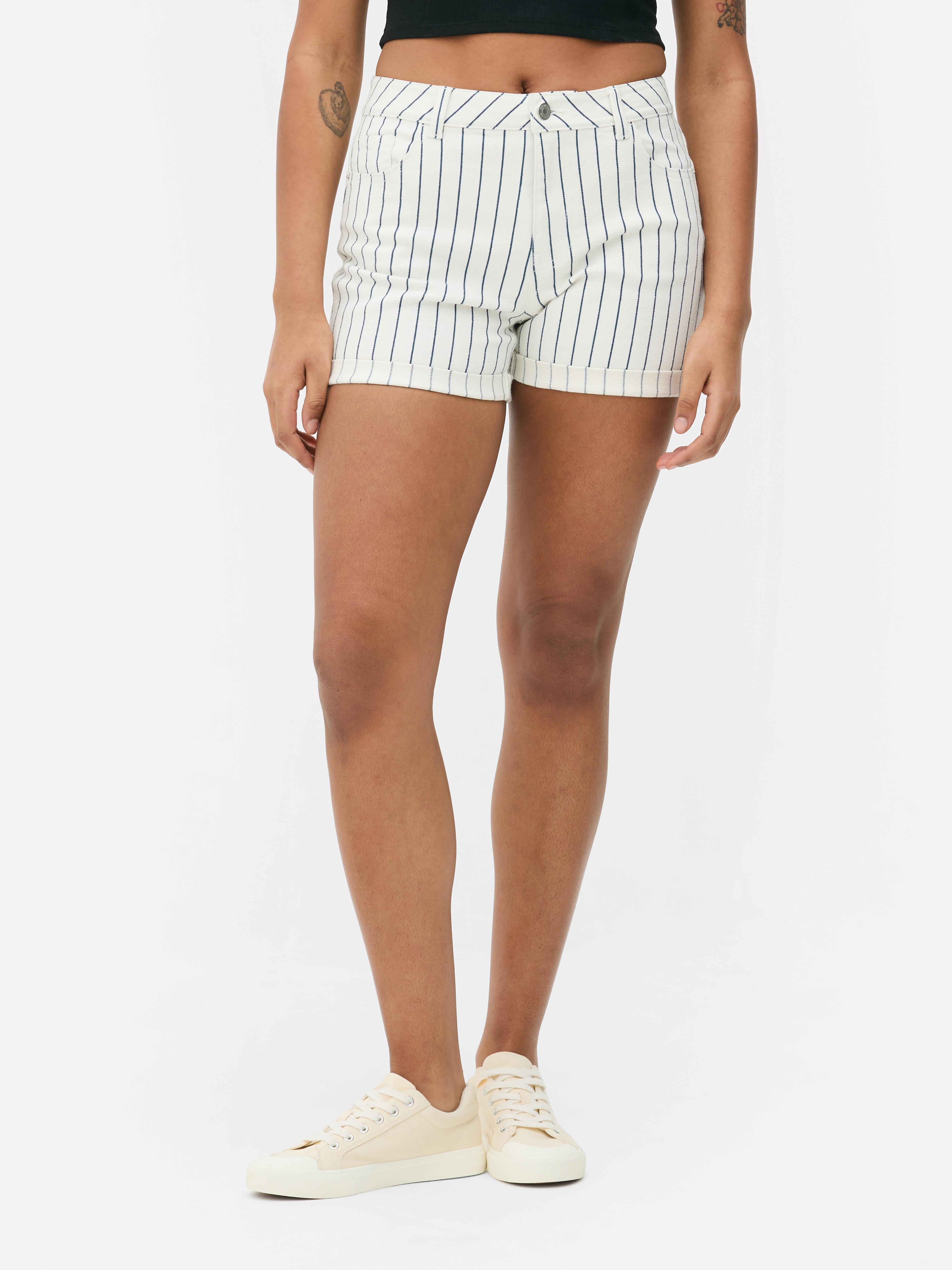 Denim Turn Up Shorts Multi