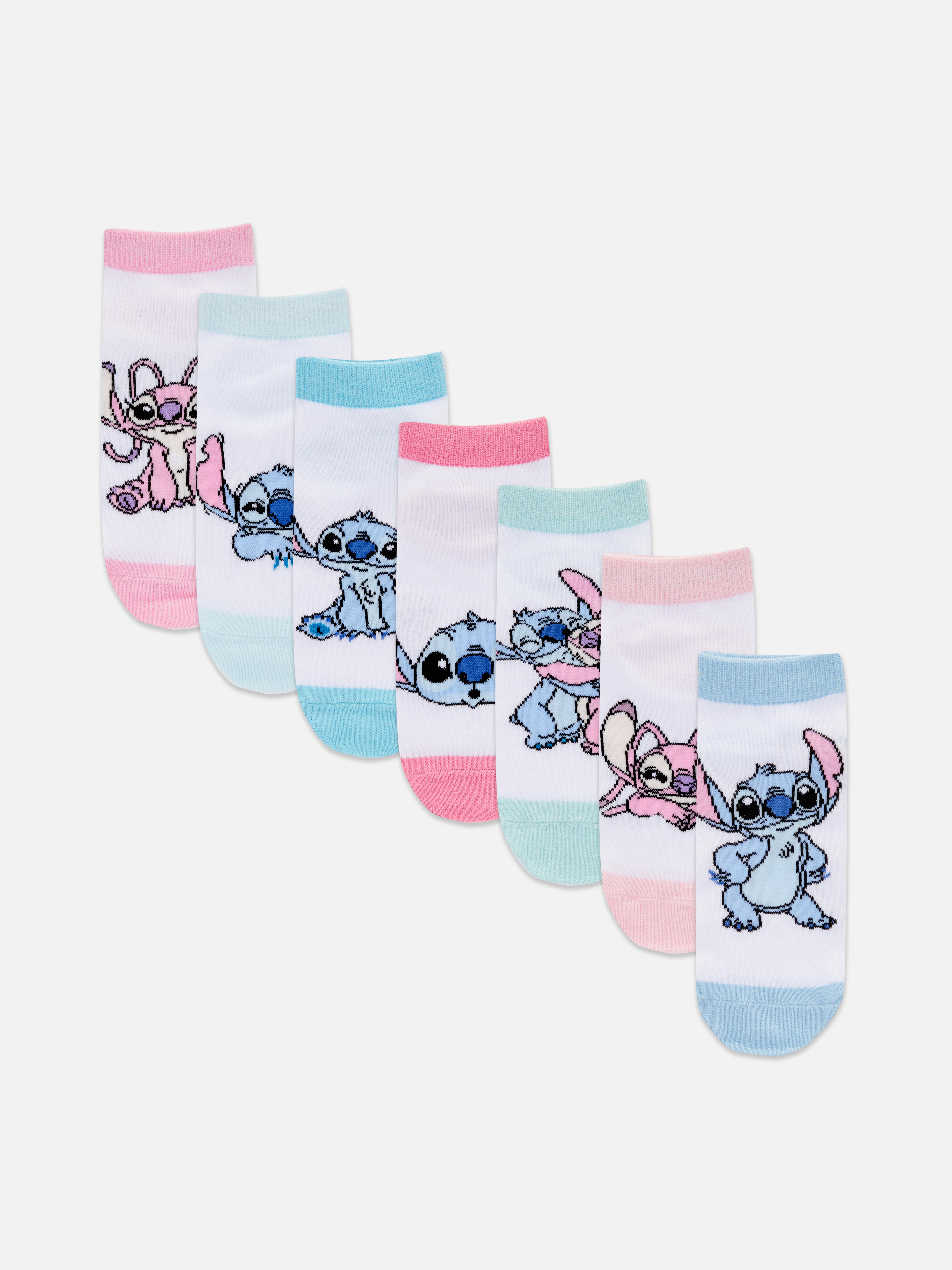 Lot de 7 paires de chaussettes pour baskets Disney Stitch