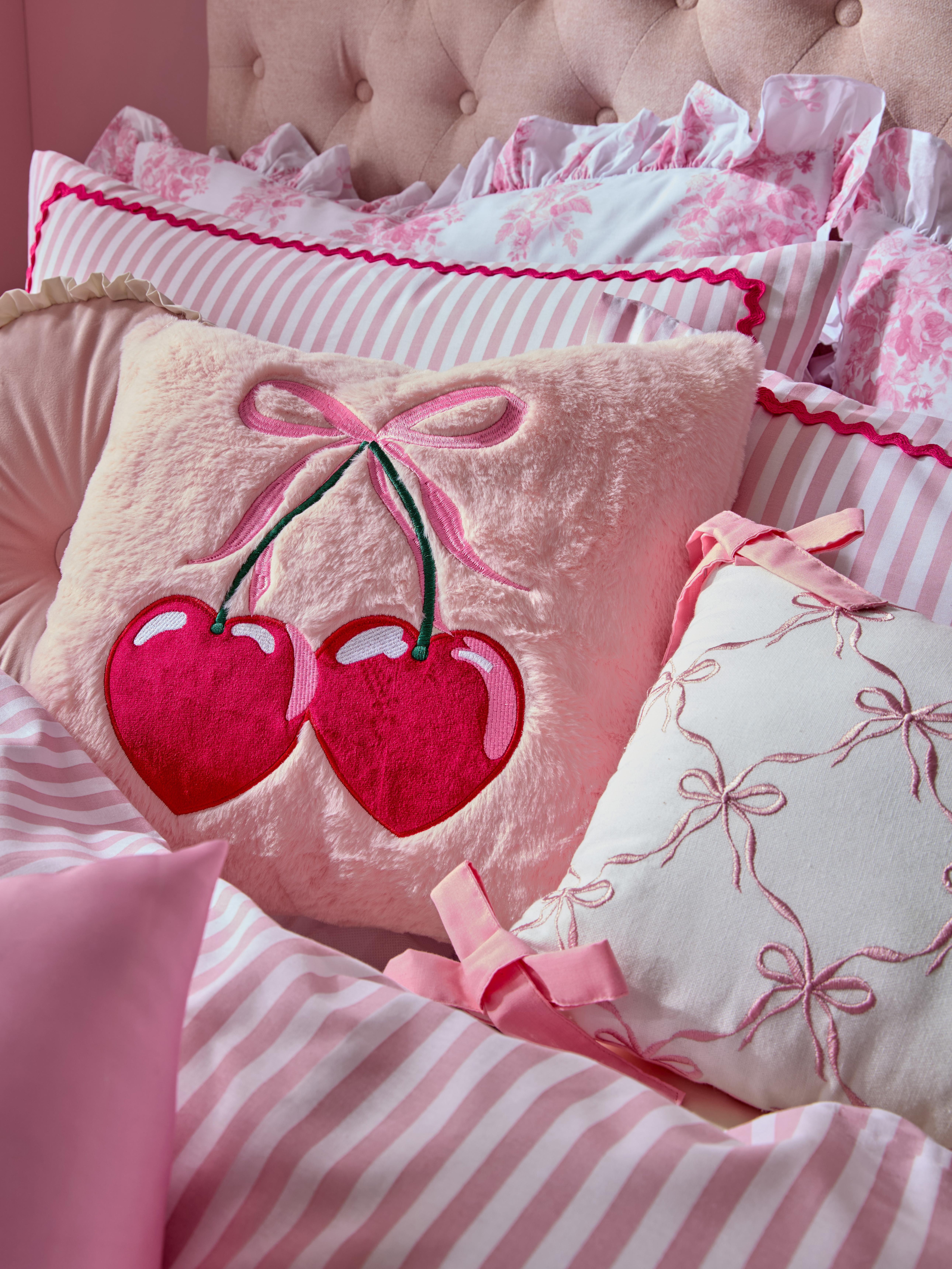 Fluffy Cherry Cushion