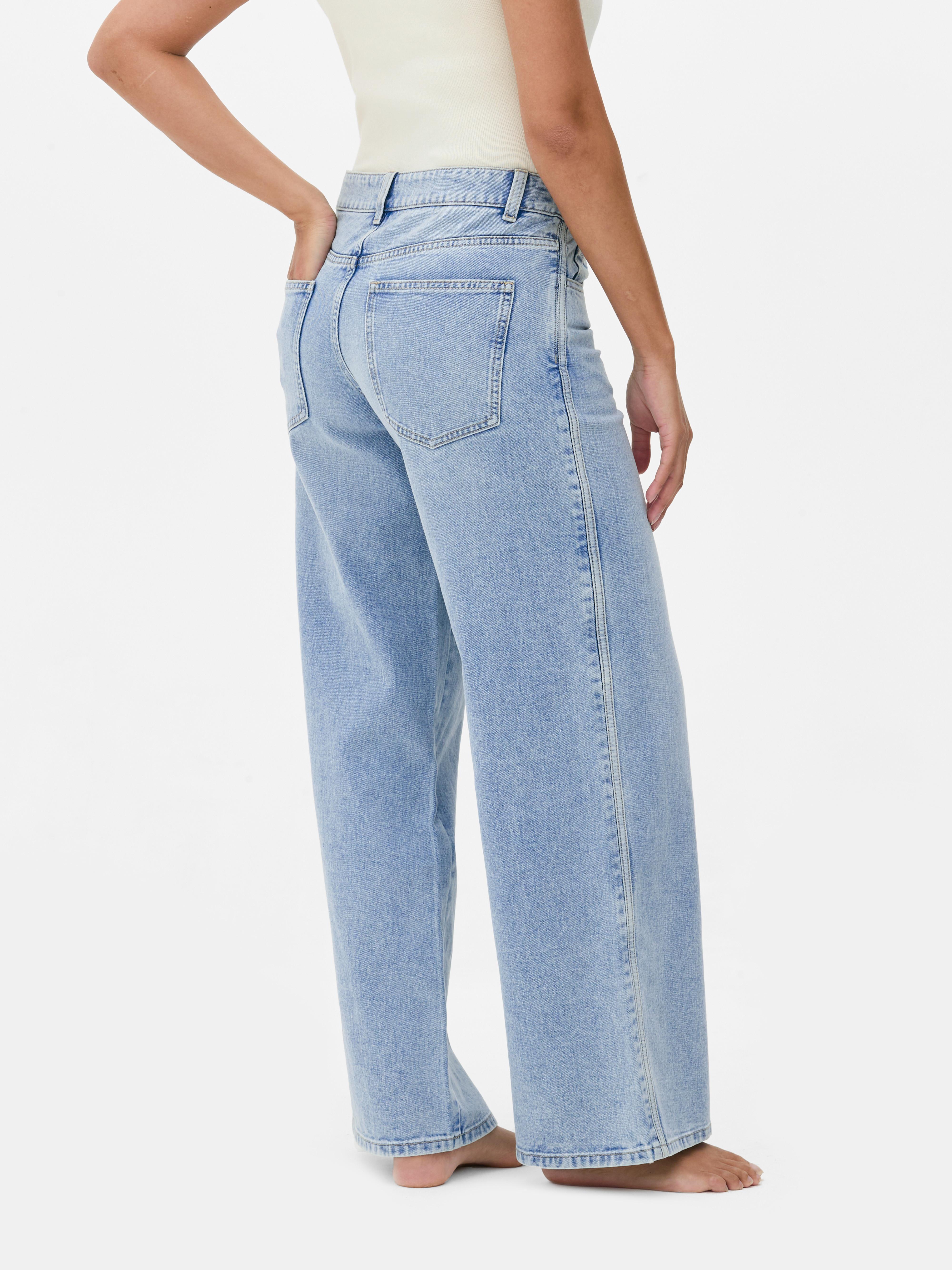Side Stripe Wide Leg Jeans