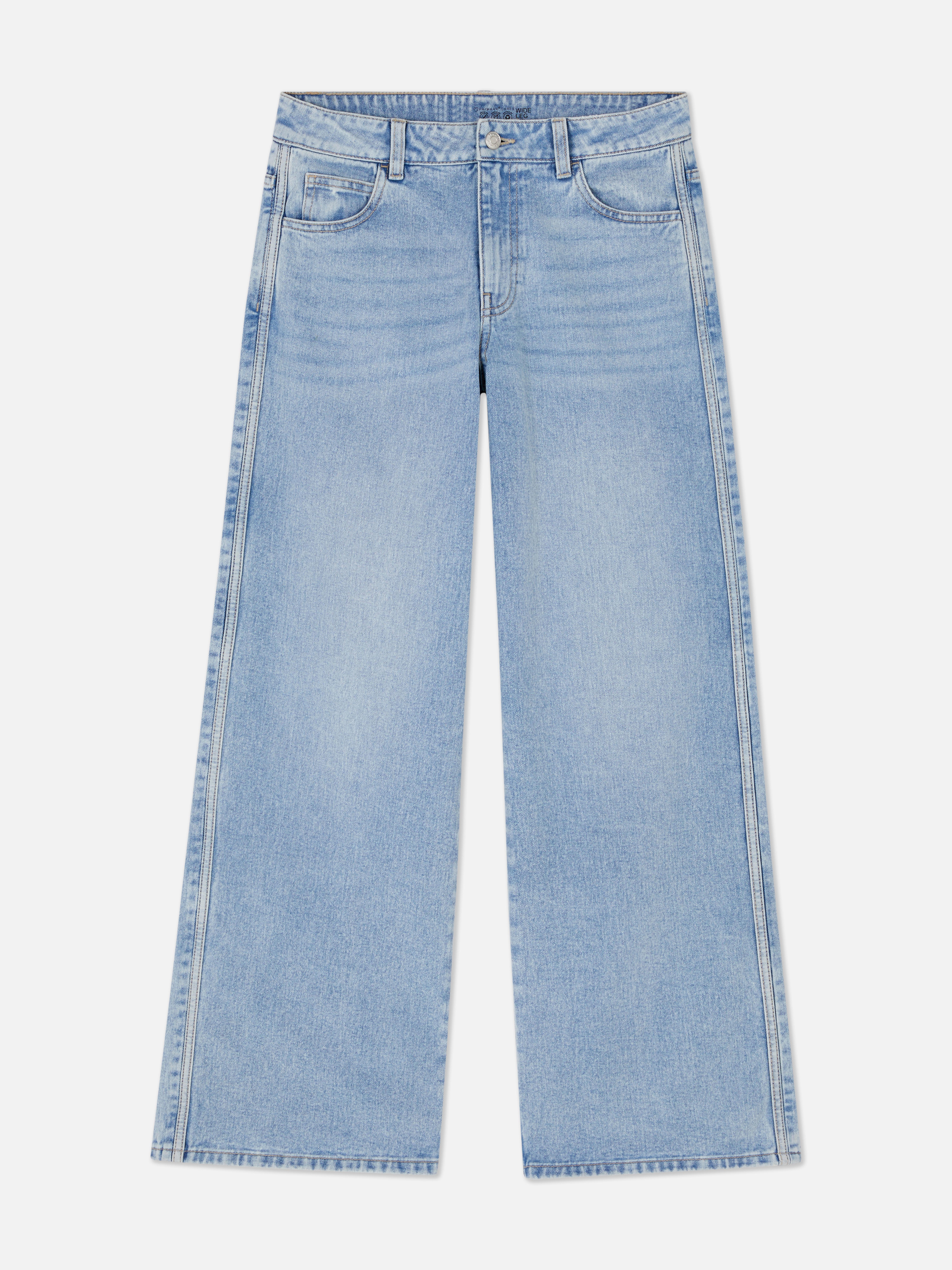 Side Stripe Wide Leg Jeans