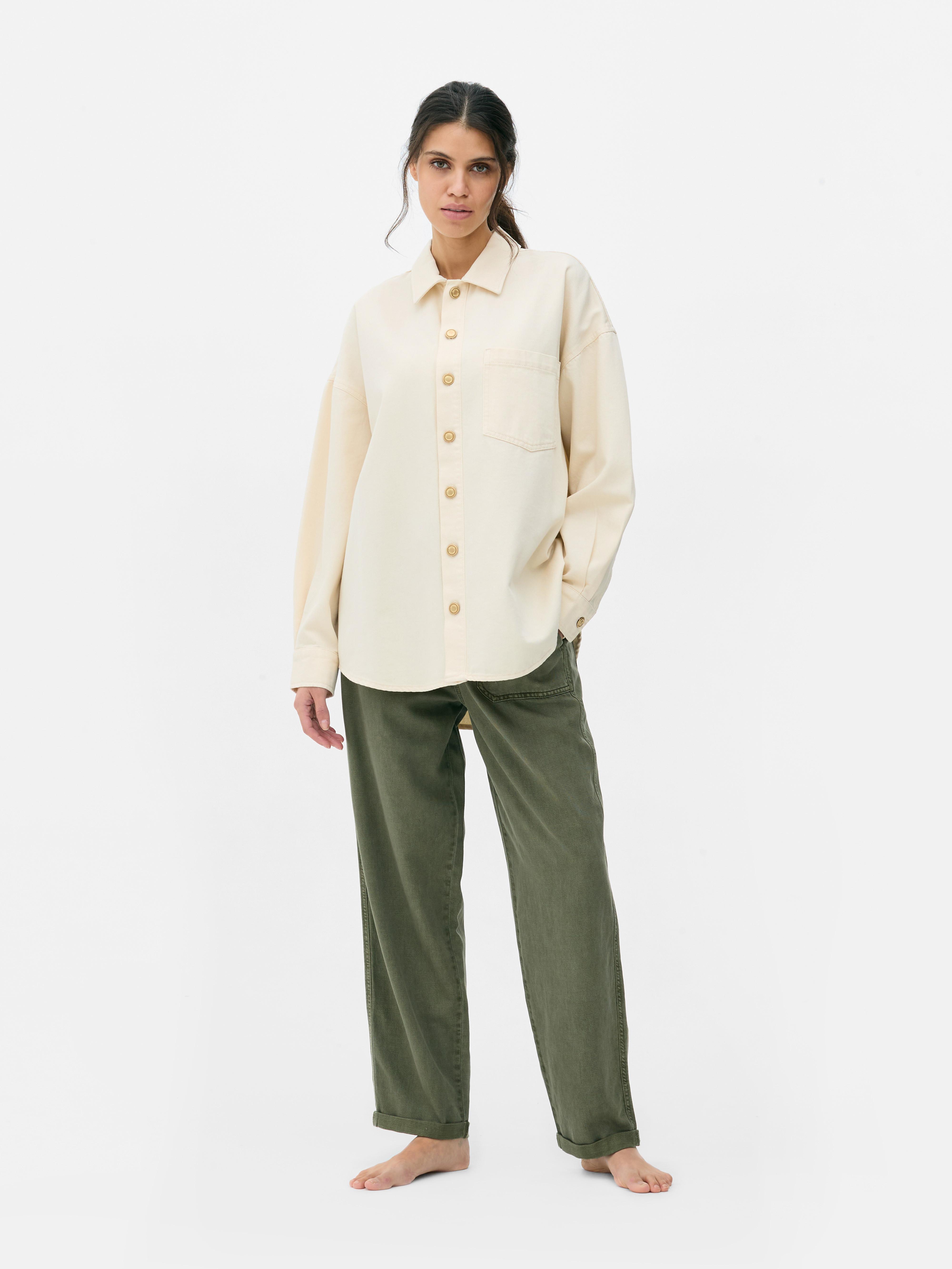 Chemise En Véritable Cachemire Ivoire God’s True Cashmere - Taille S, Manches Longues, Occasion Bon état