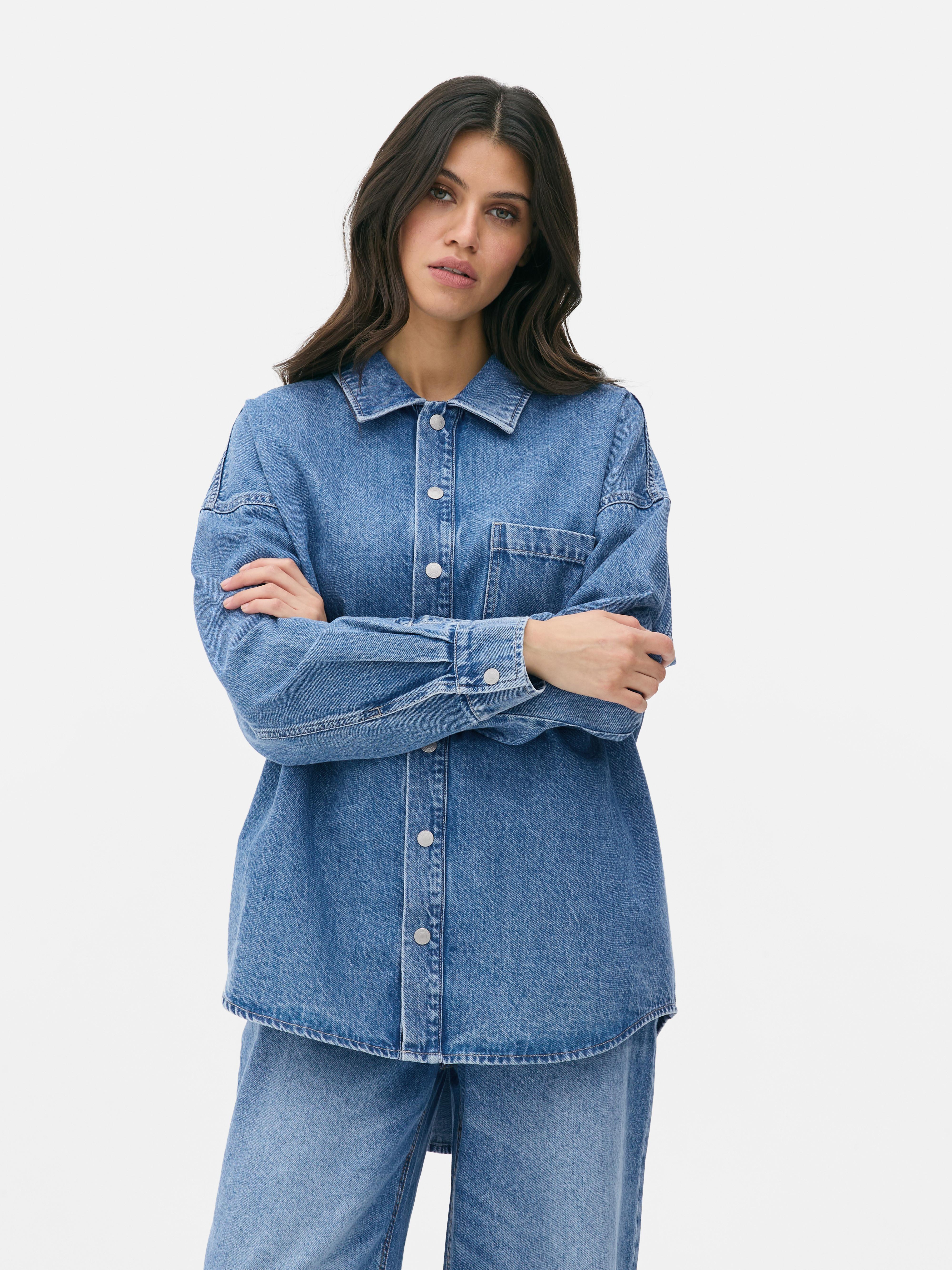 Paula Echevarría Denim Button-Up Shirt