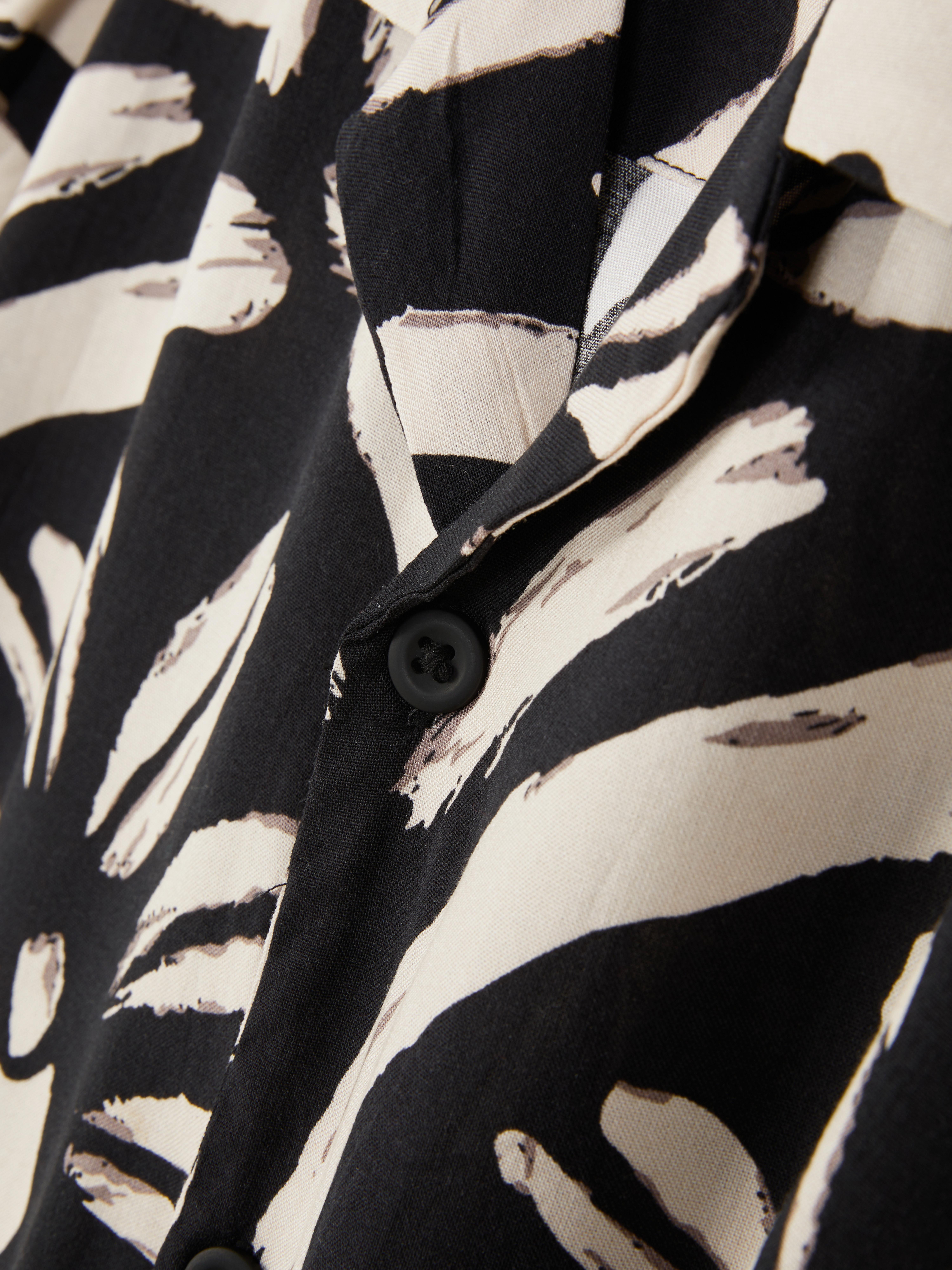 Abstract Button-Up Short Sleeve Shirt