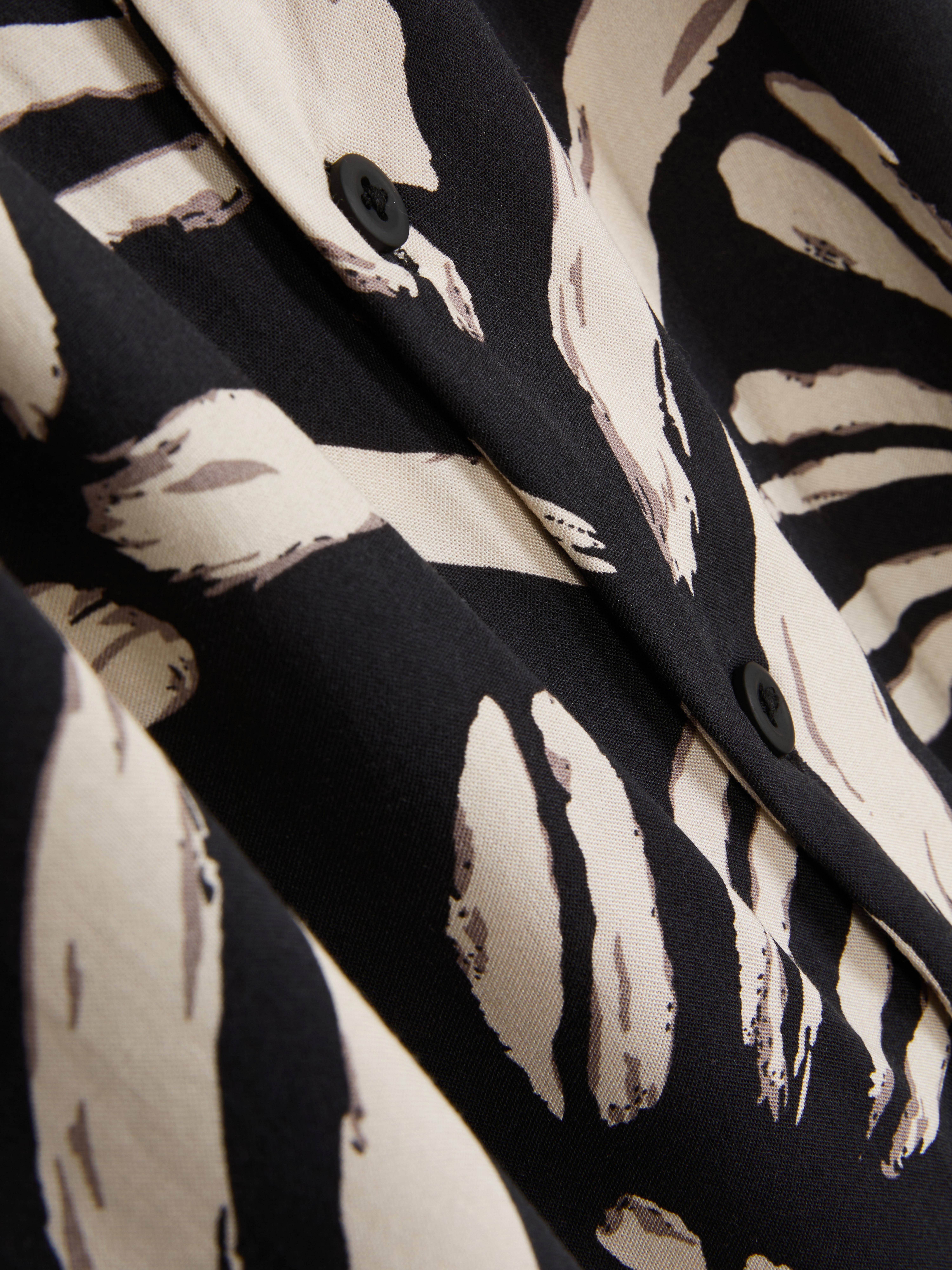 Abstract Button-Up Short Sleeve Shirt