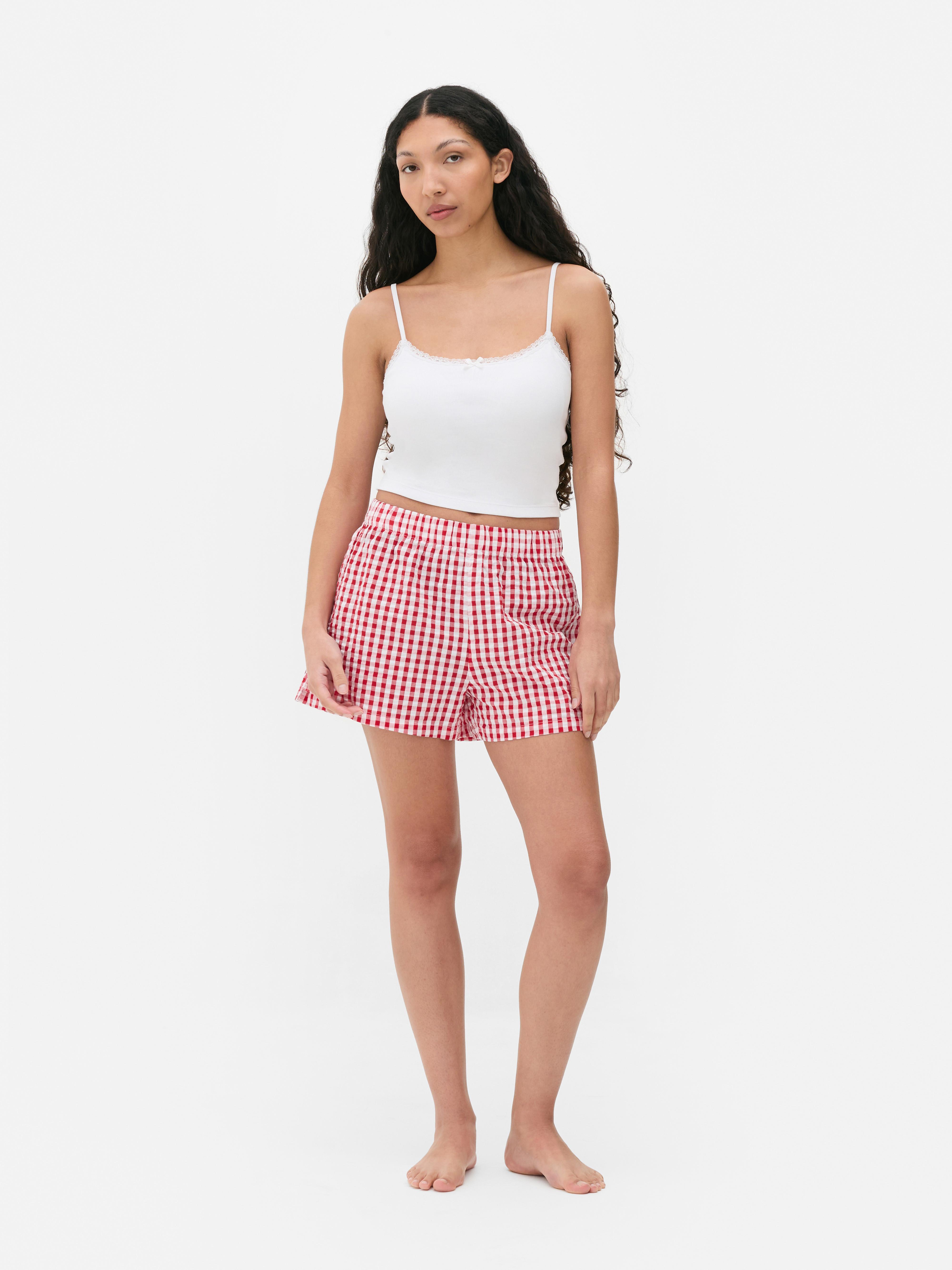 Pantalón corto de pijama tejido