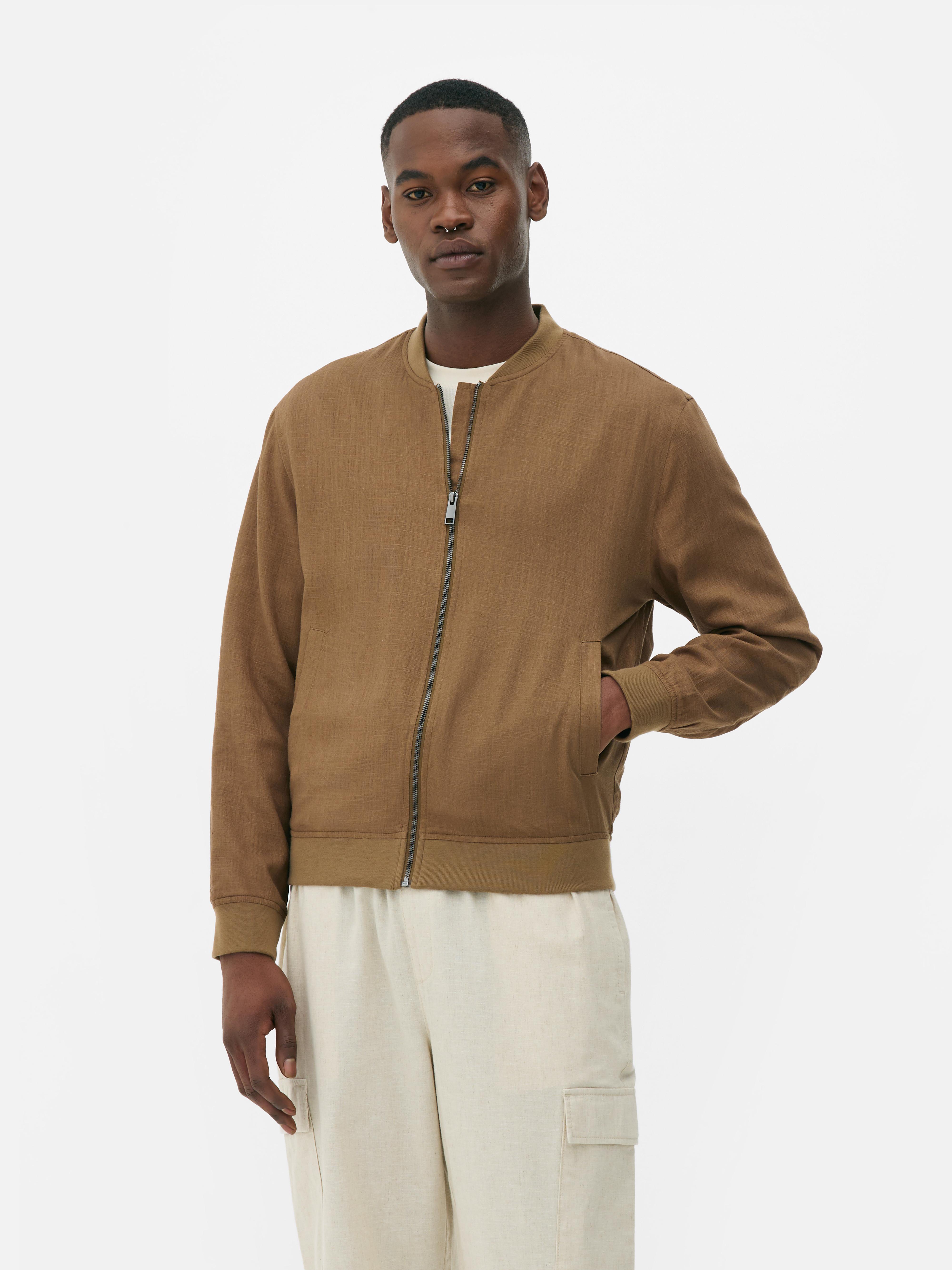 Textured Bomber Jacket