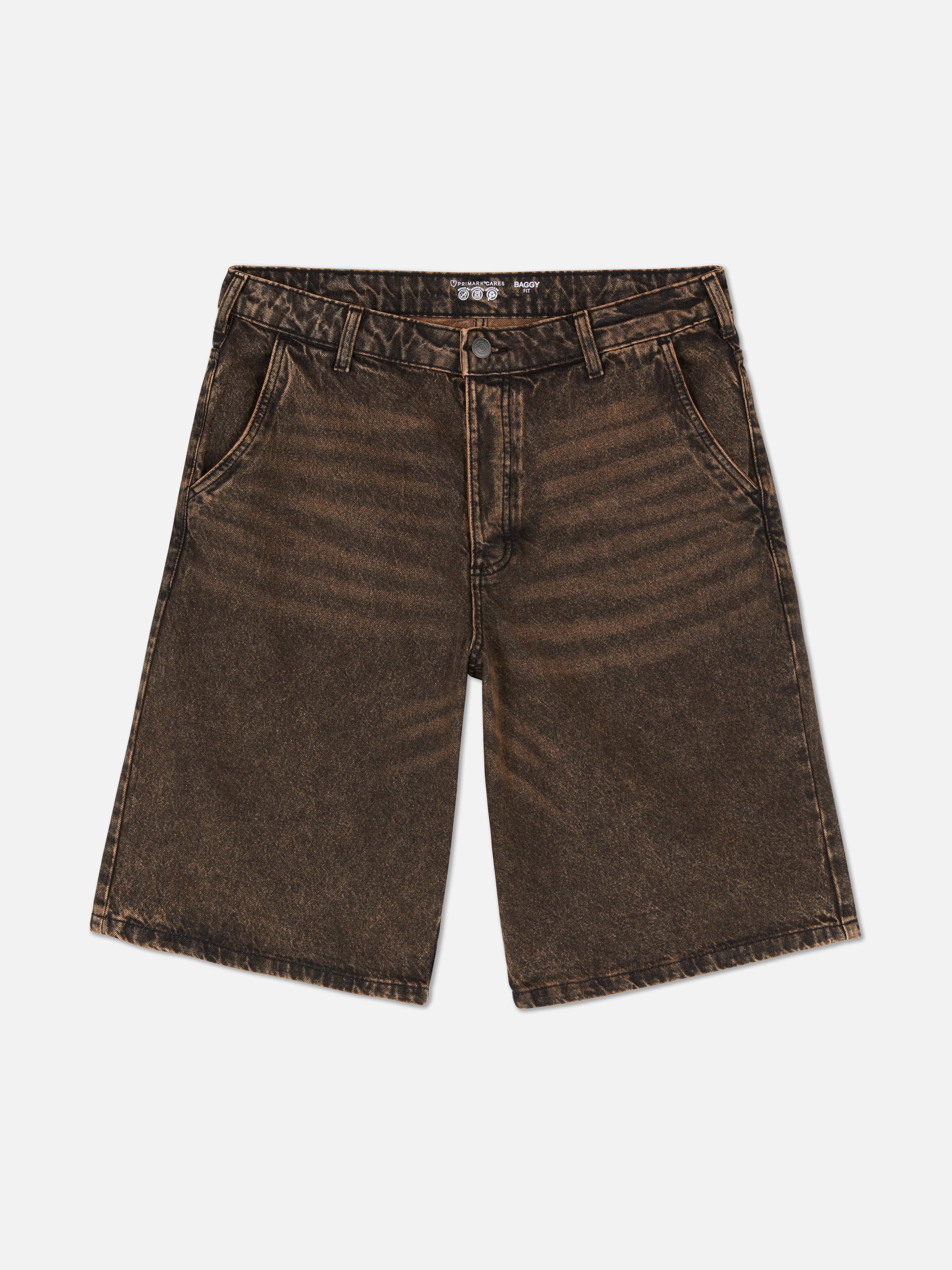 Pantaloncini jeans baggy Marrone