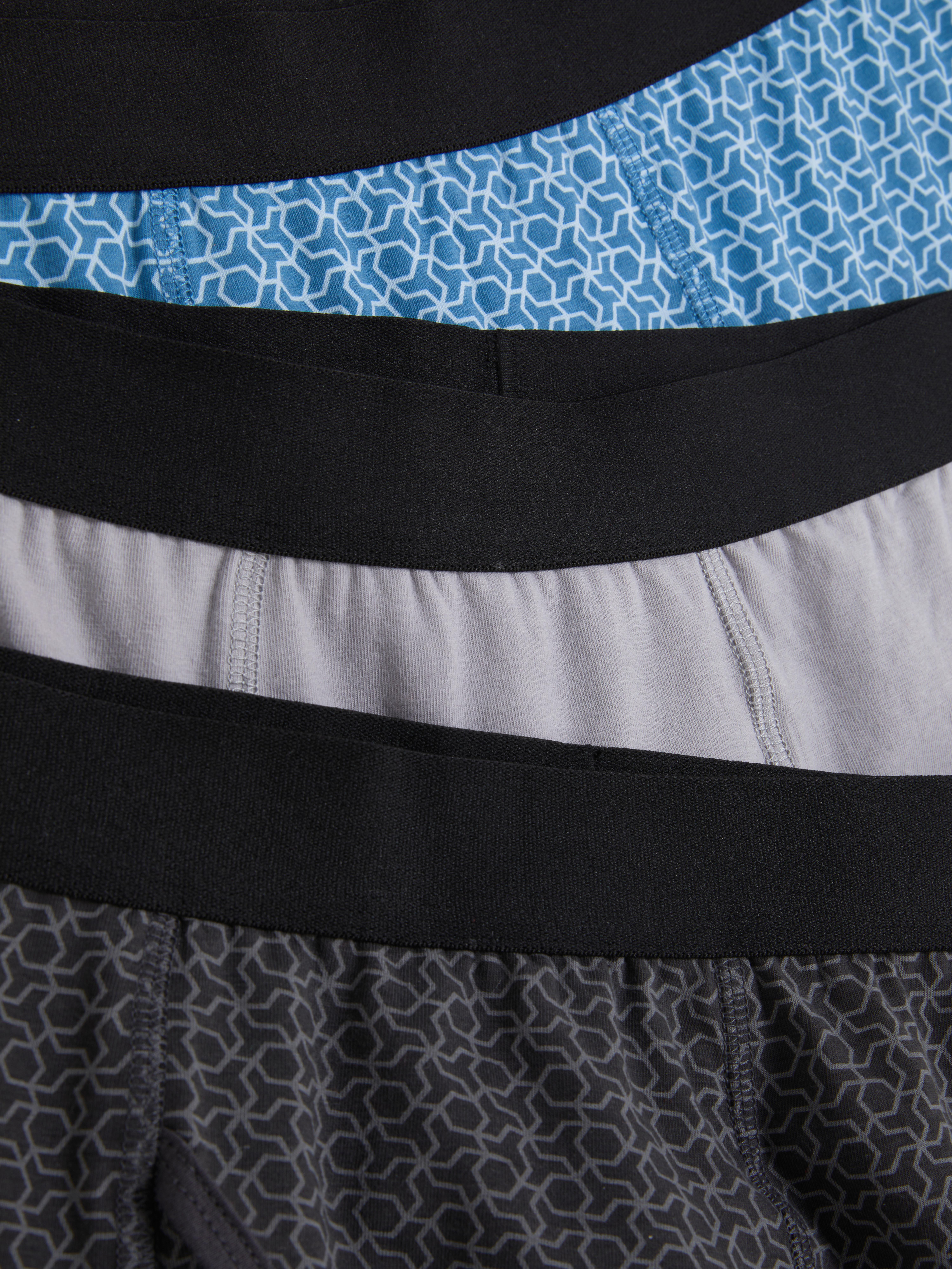 3pk Geometric Boxer Trunks