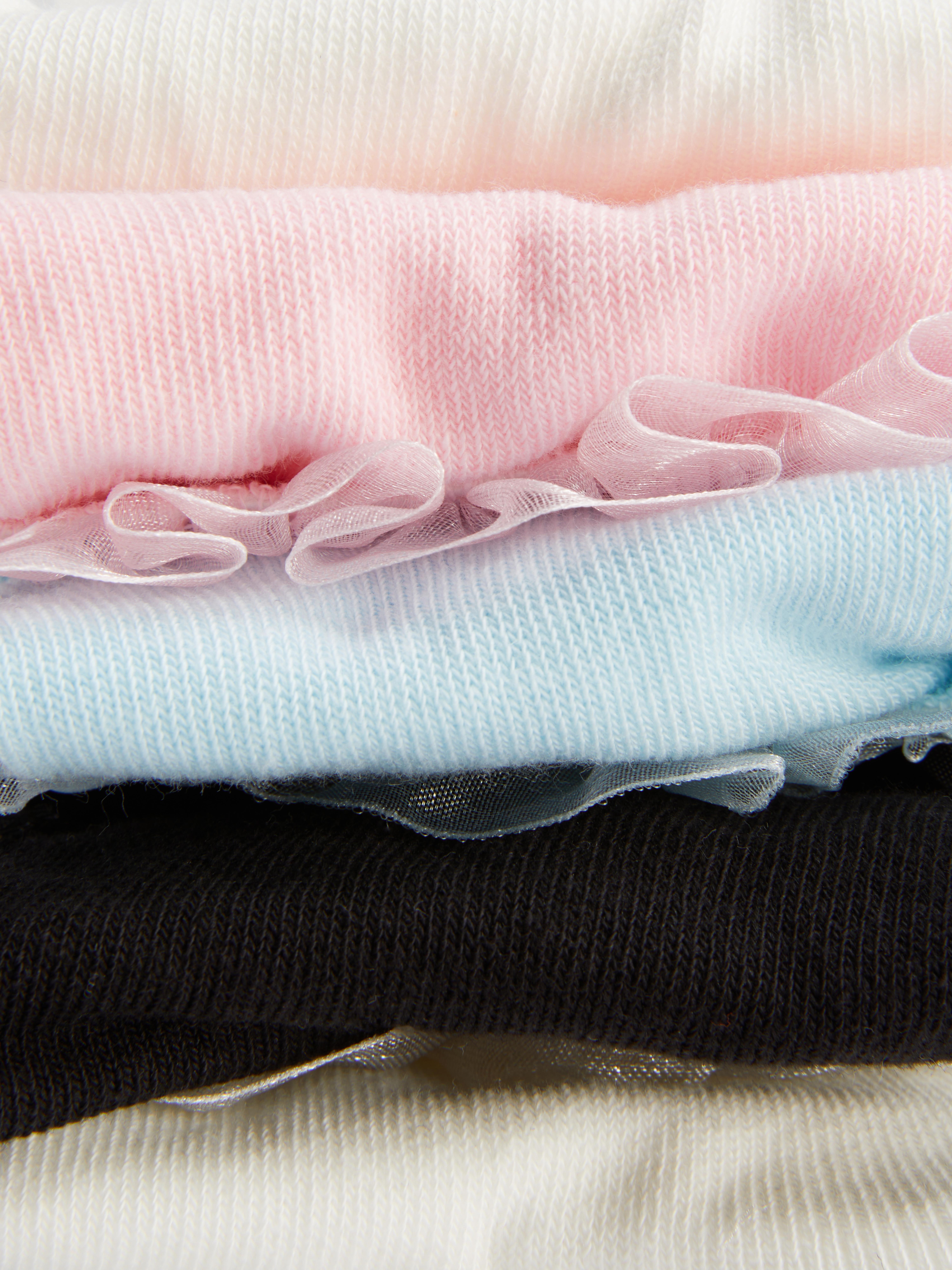 5pk Frill Trim Socks