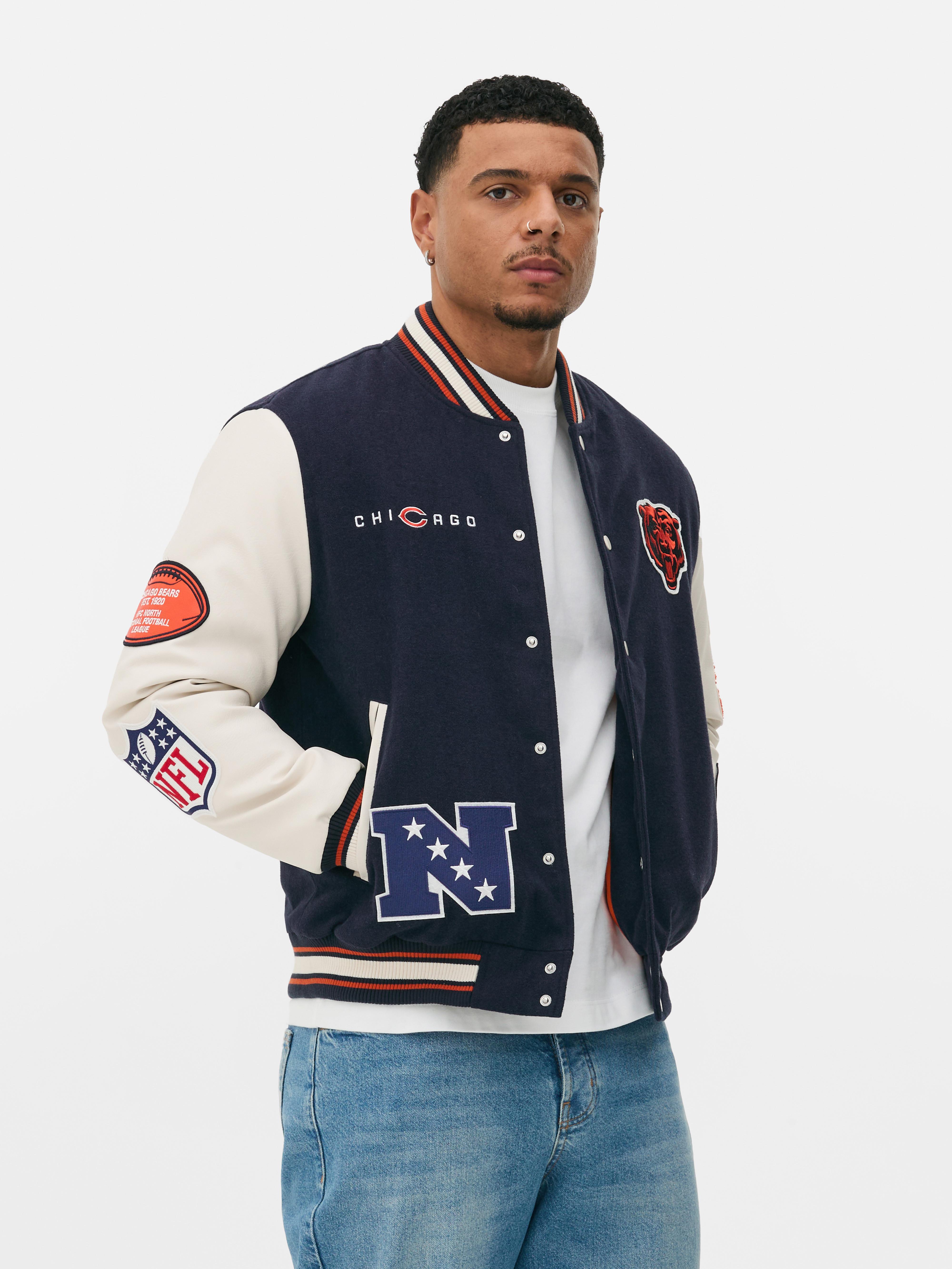 Men's Blue NFL Chicago Bears Varsity Jacket | Primark