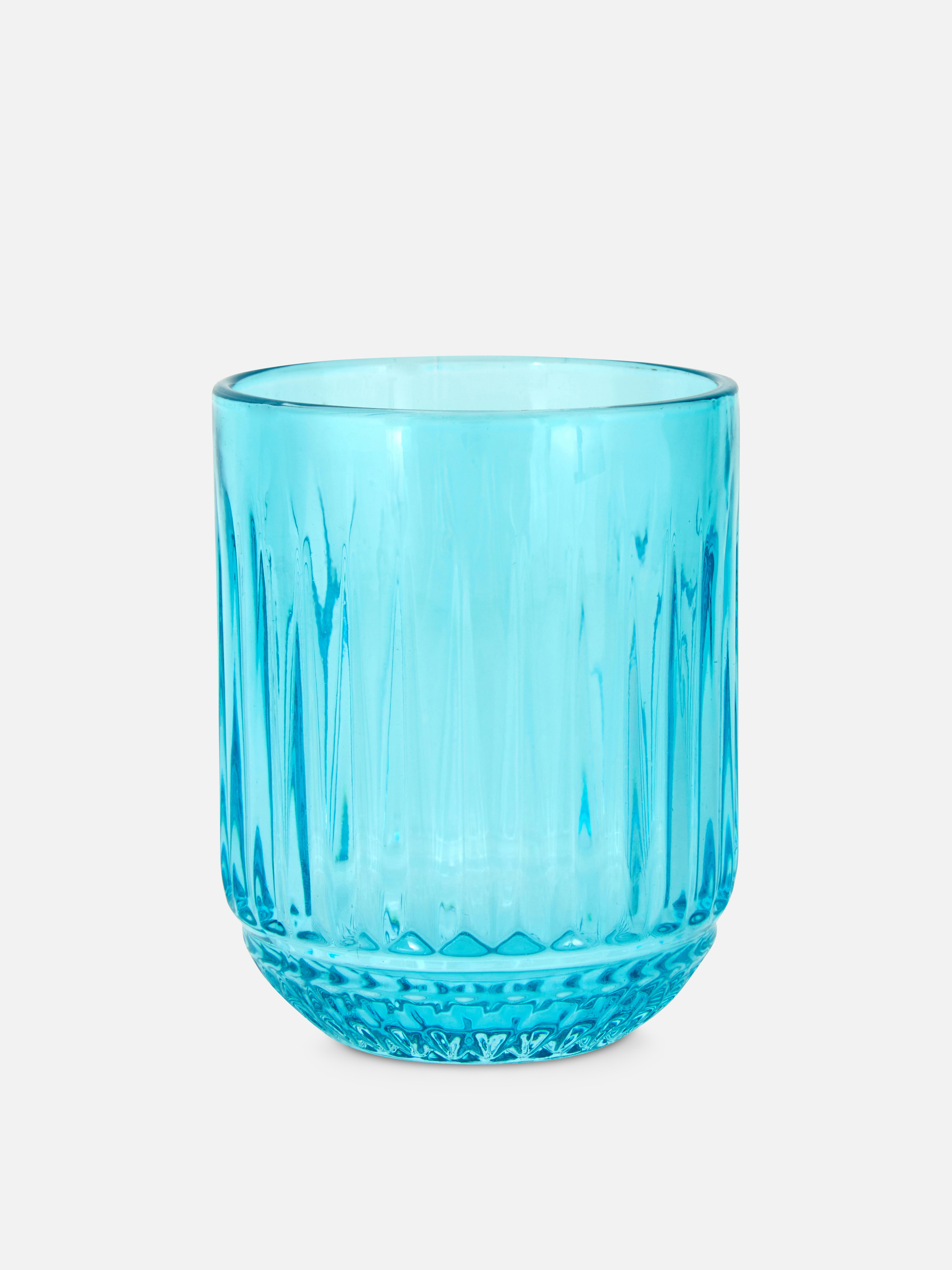 Bicchiere lavorato a coste Verde acqua
