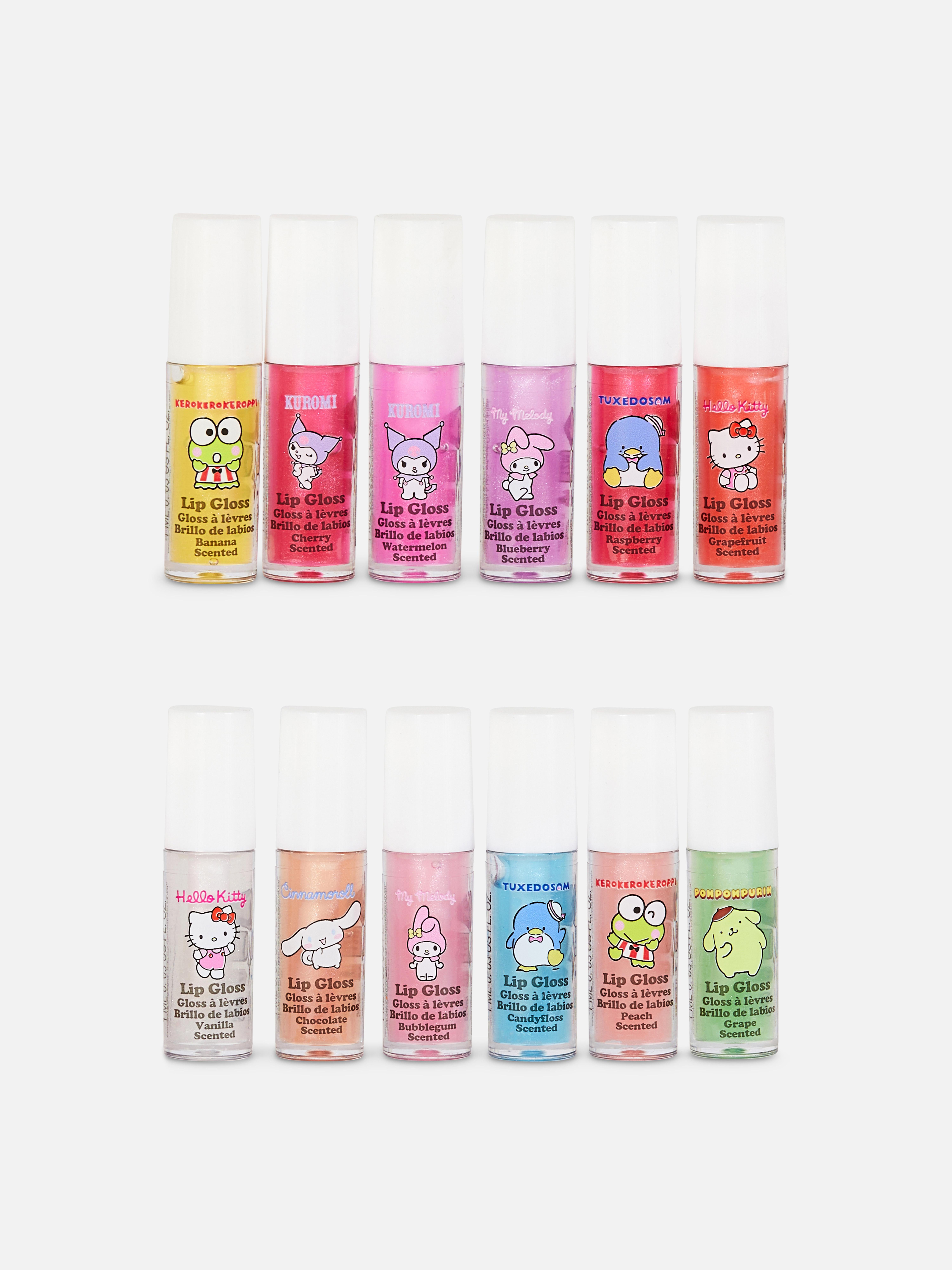 PS... Mini-lipgloss Hello Kitty and Friends, set van 12