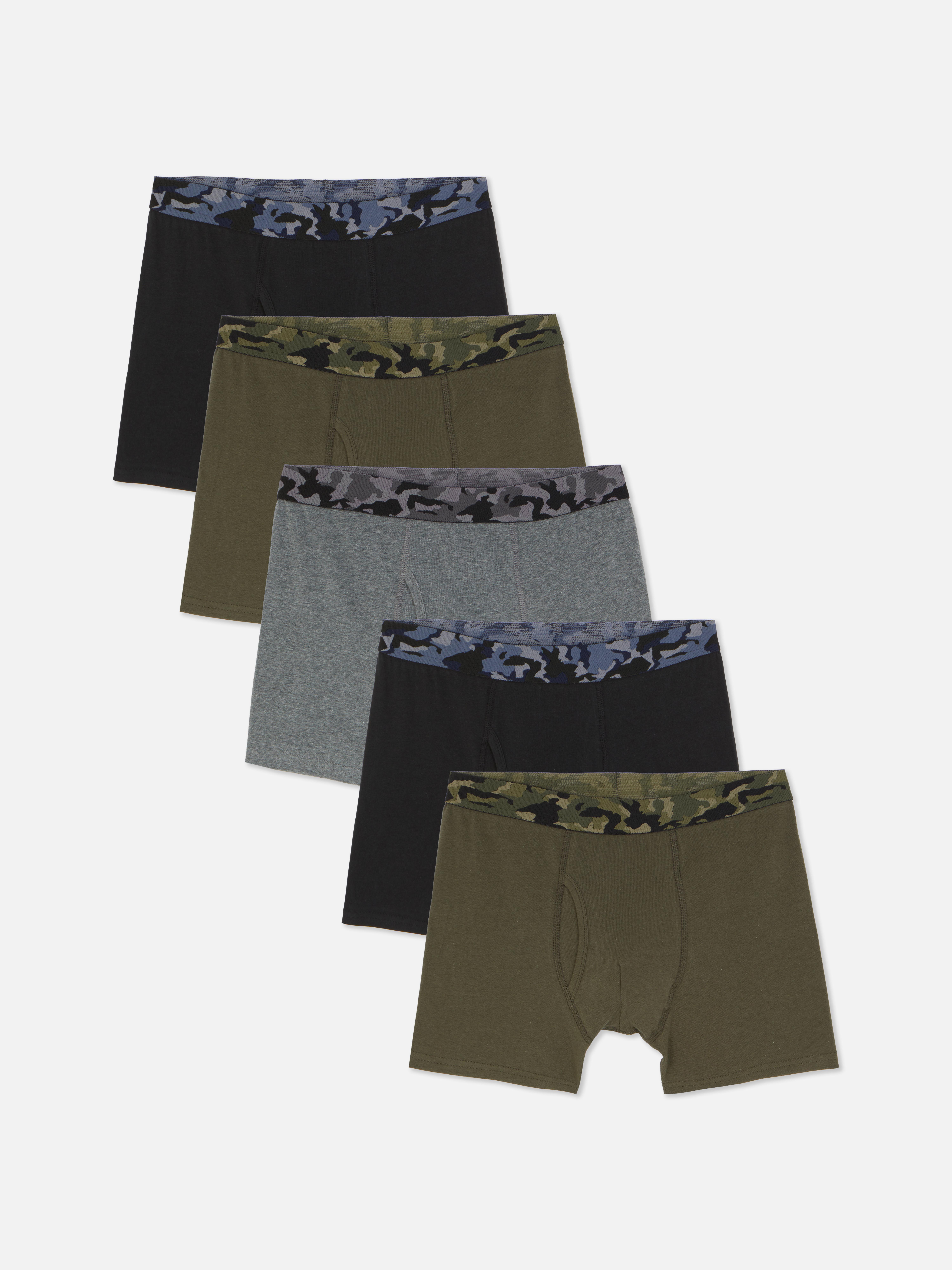 Confezione da 5 boxer con motivo mimetico