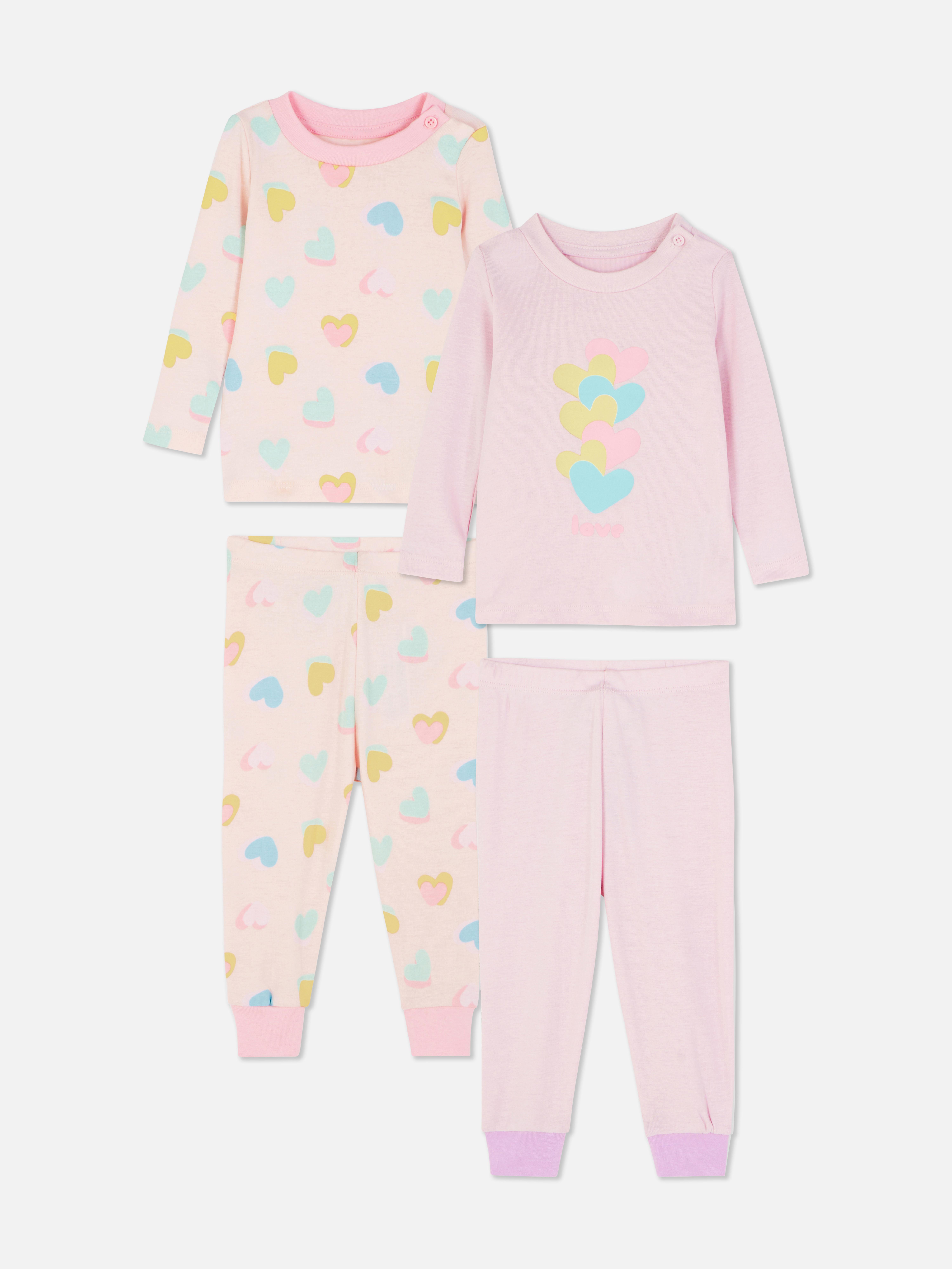 Pack 2 pijamas calças corações