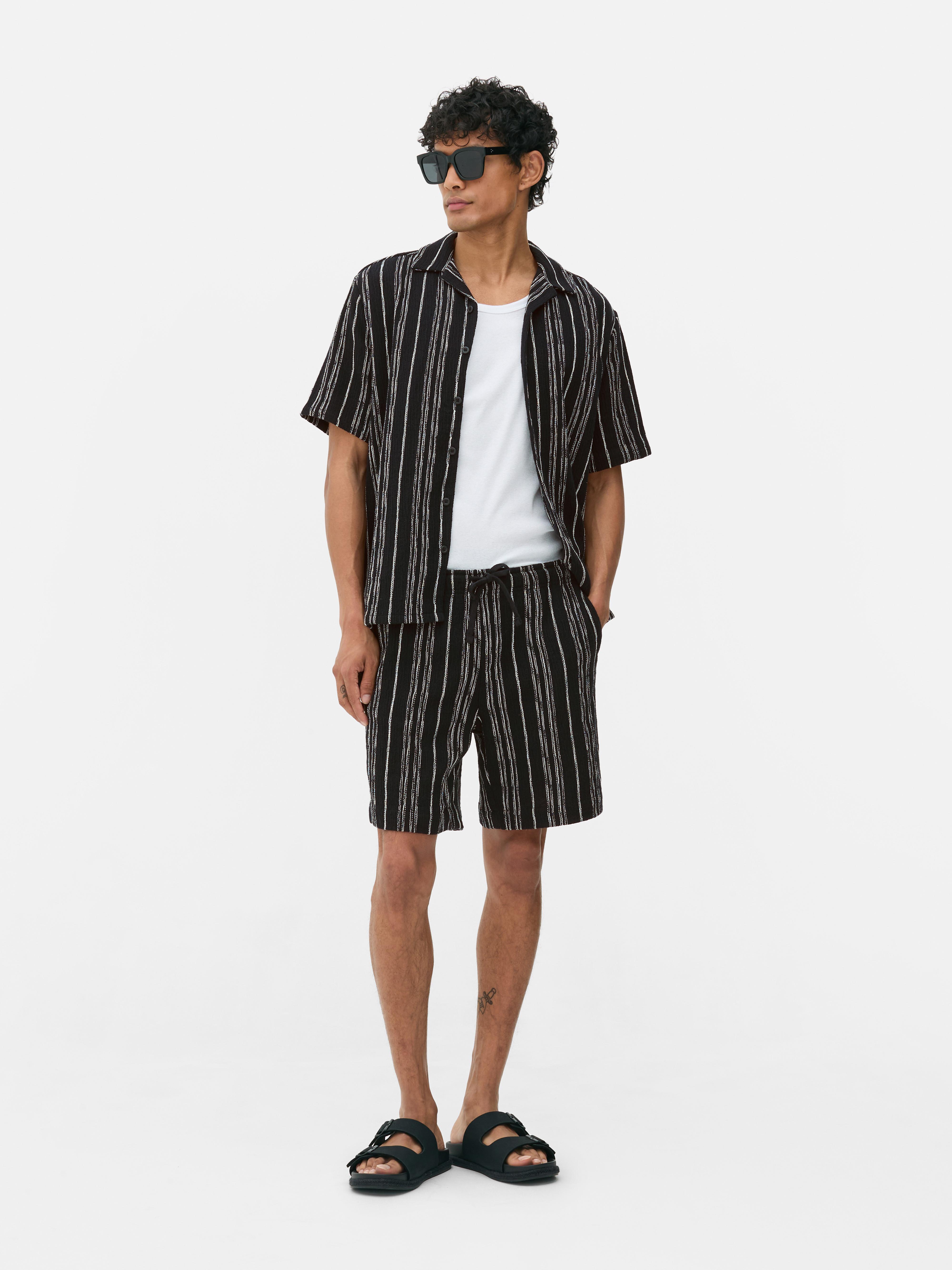 Striped Drawstring Shorts