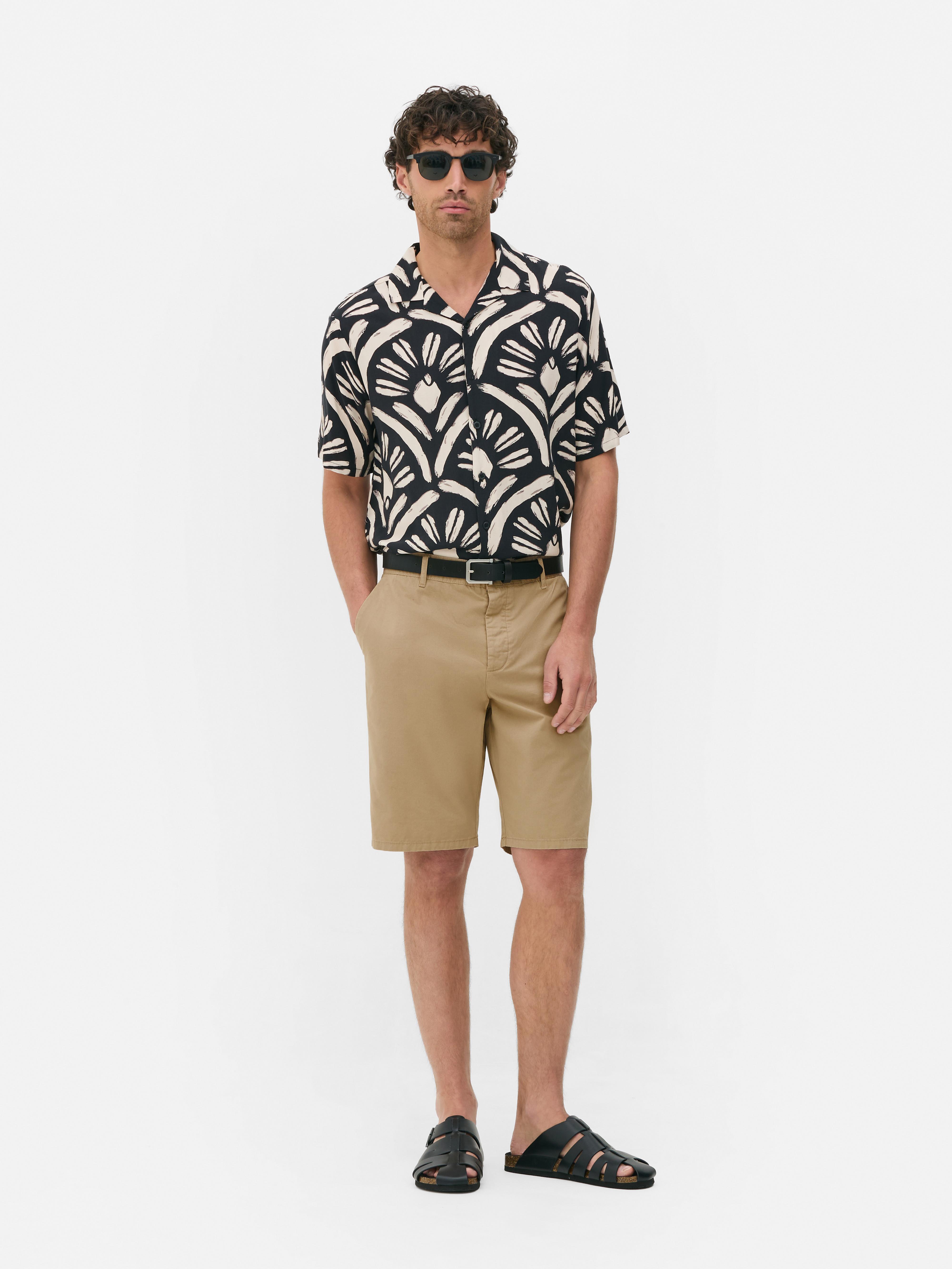 Button-Fly Chino Shorts
