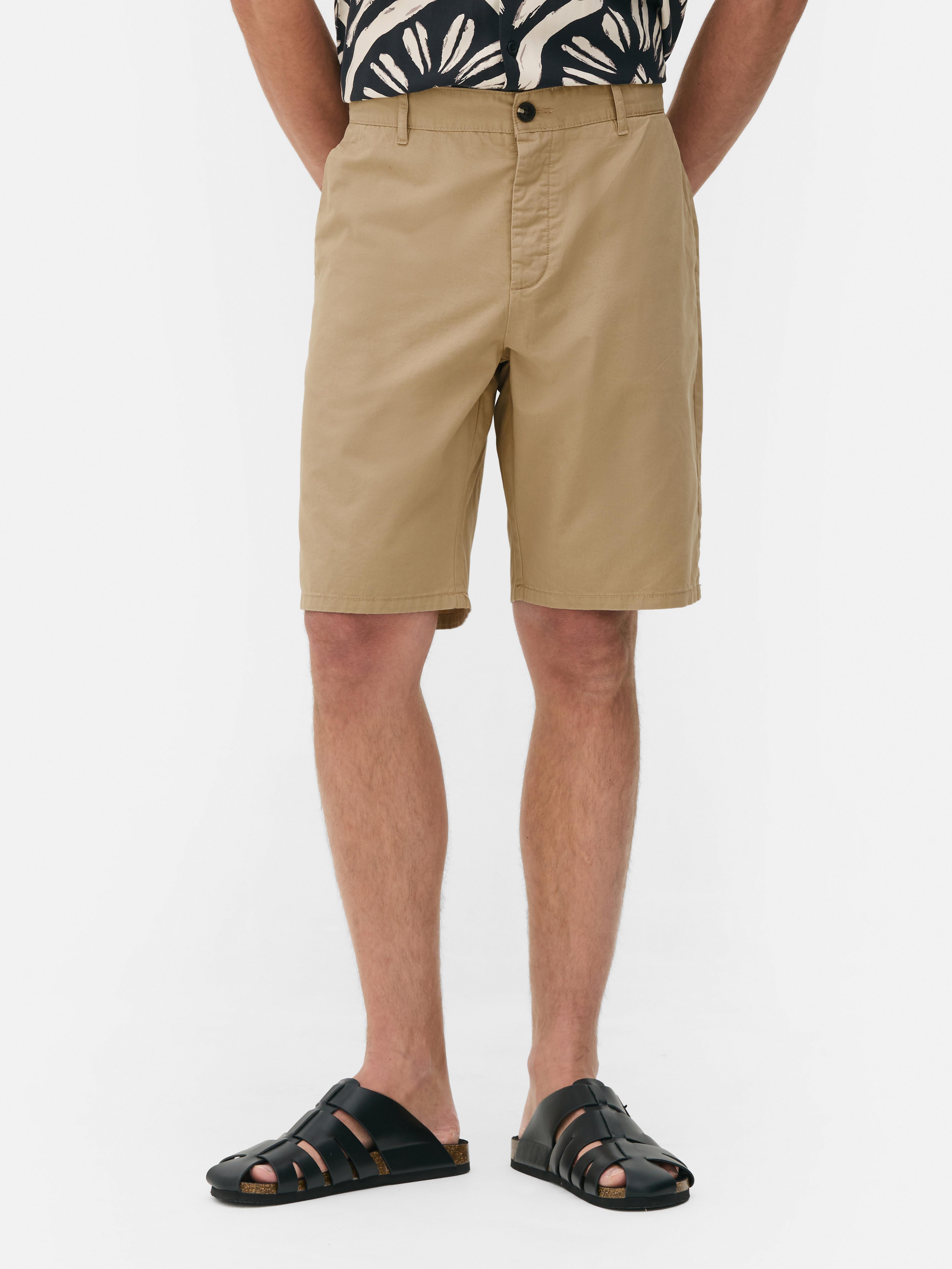 Button-Fly Chino Shorts
