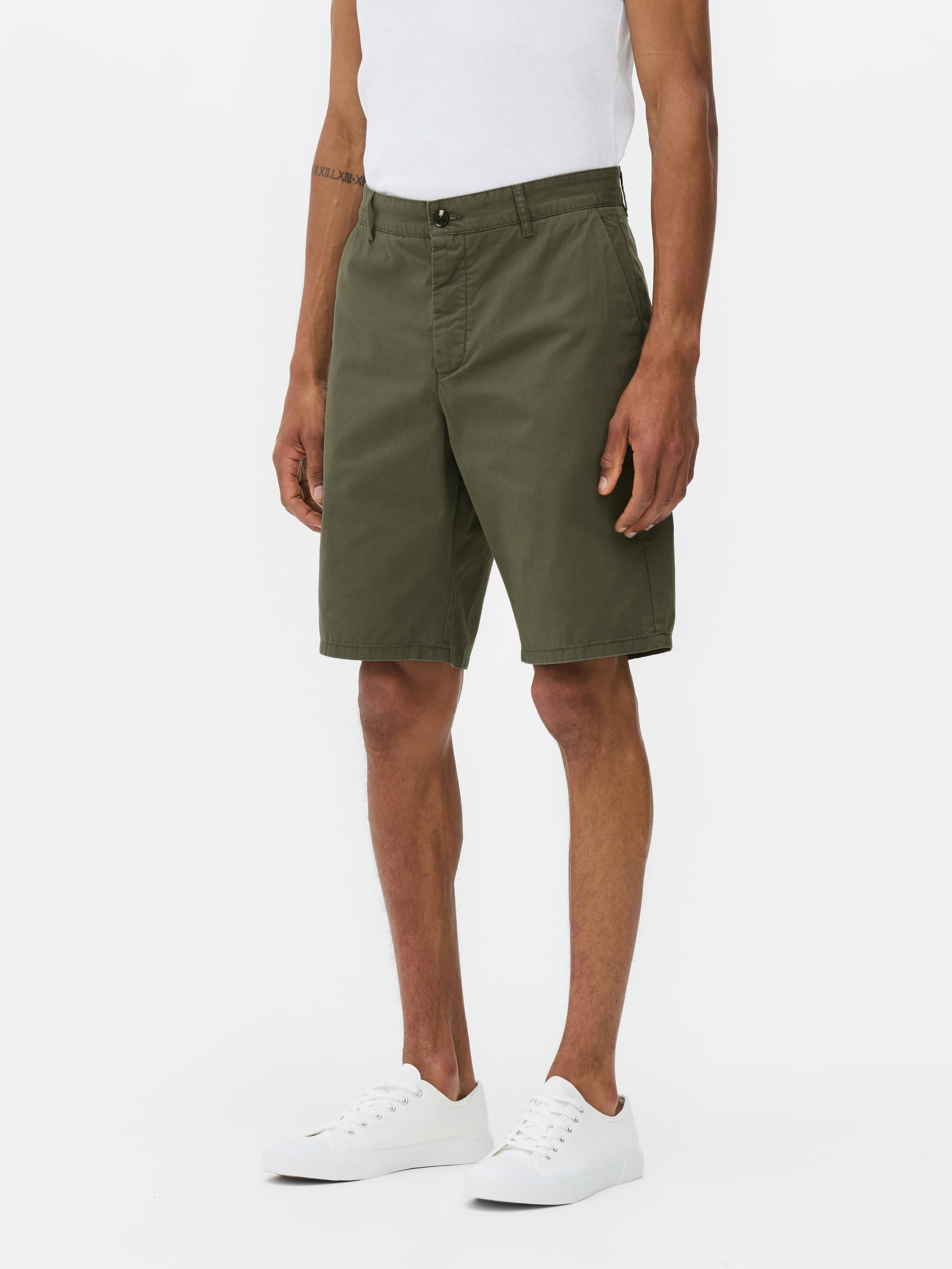 Button-Fly Chino Shorts