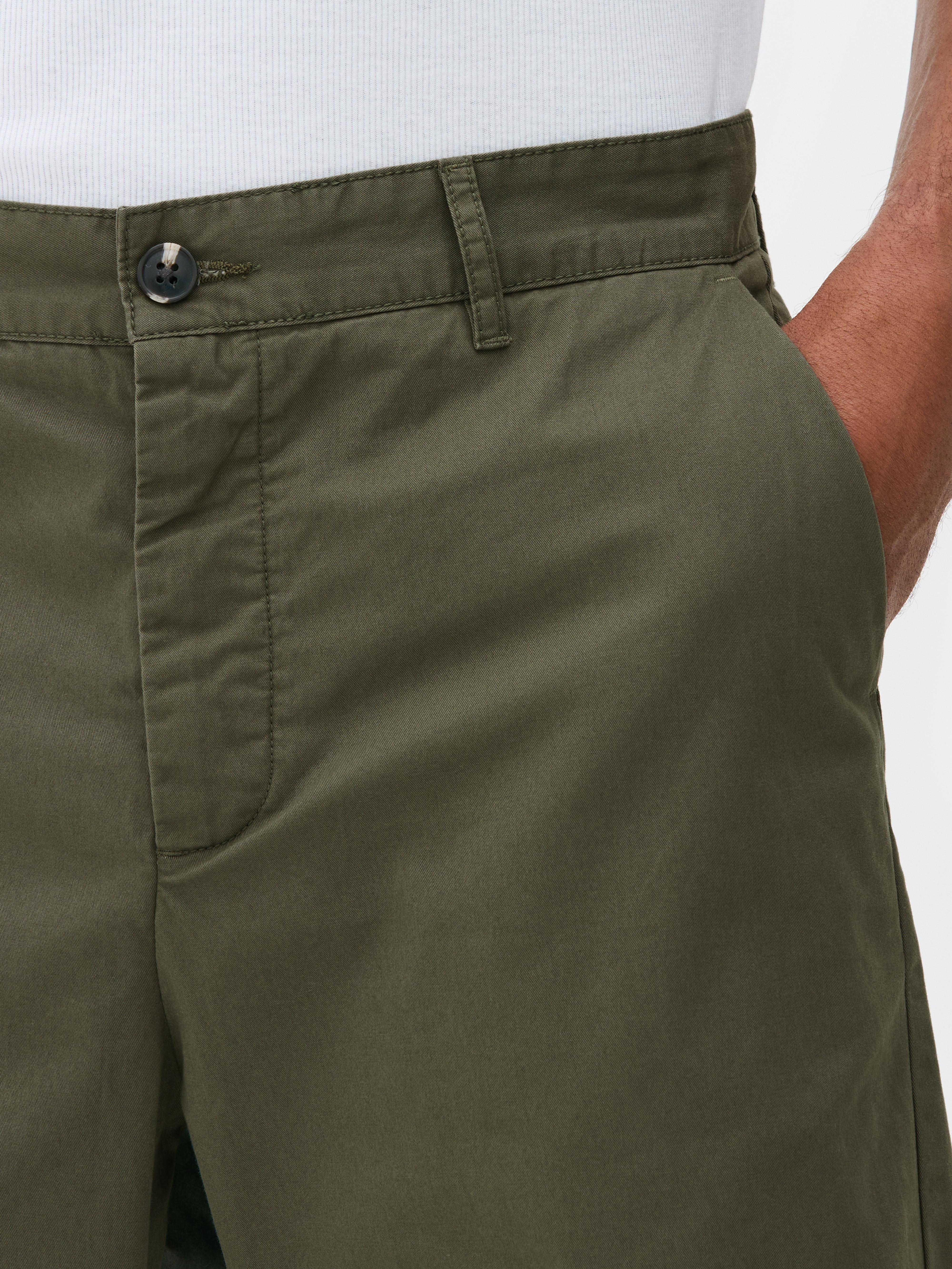 Button-Fly Chino Shorts