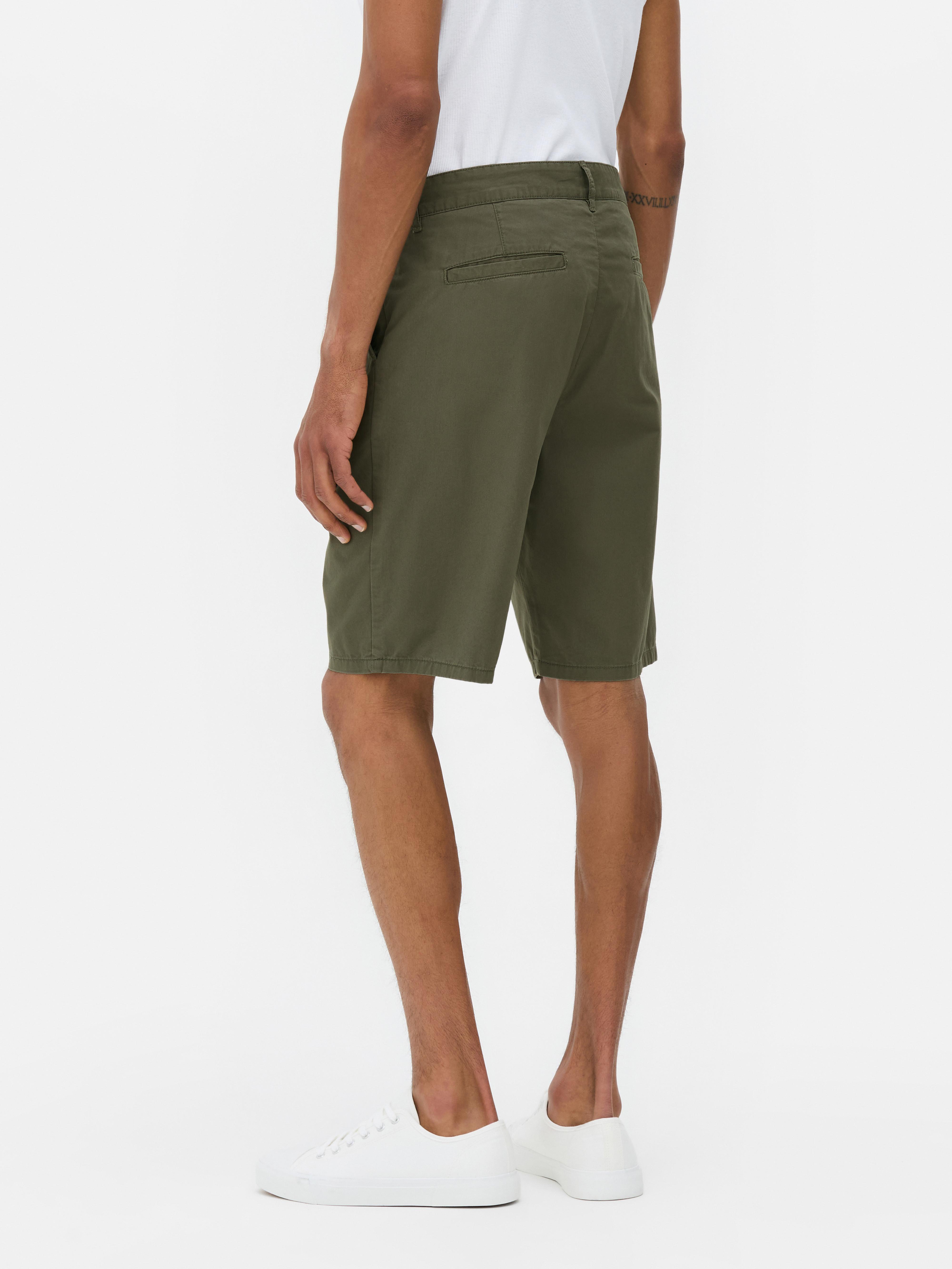 Button-Fly Chino Shorts
