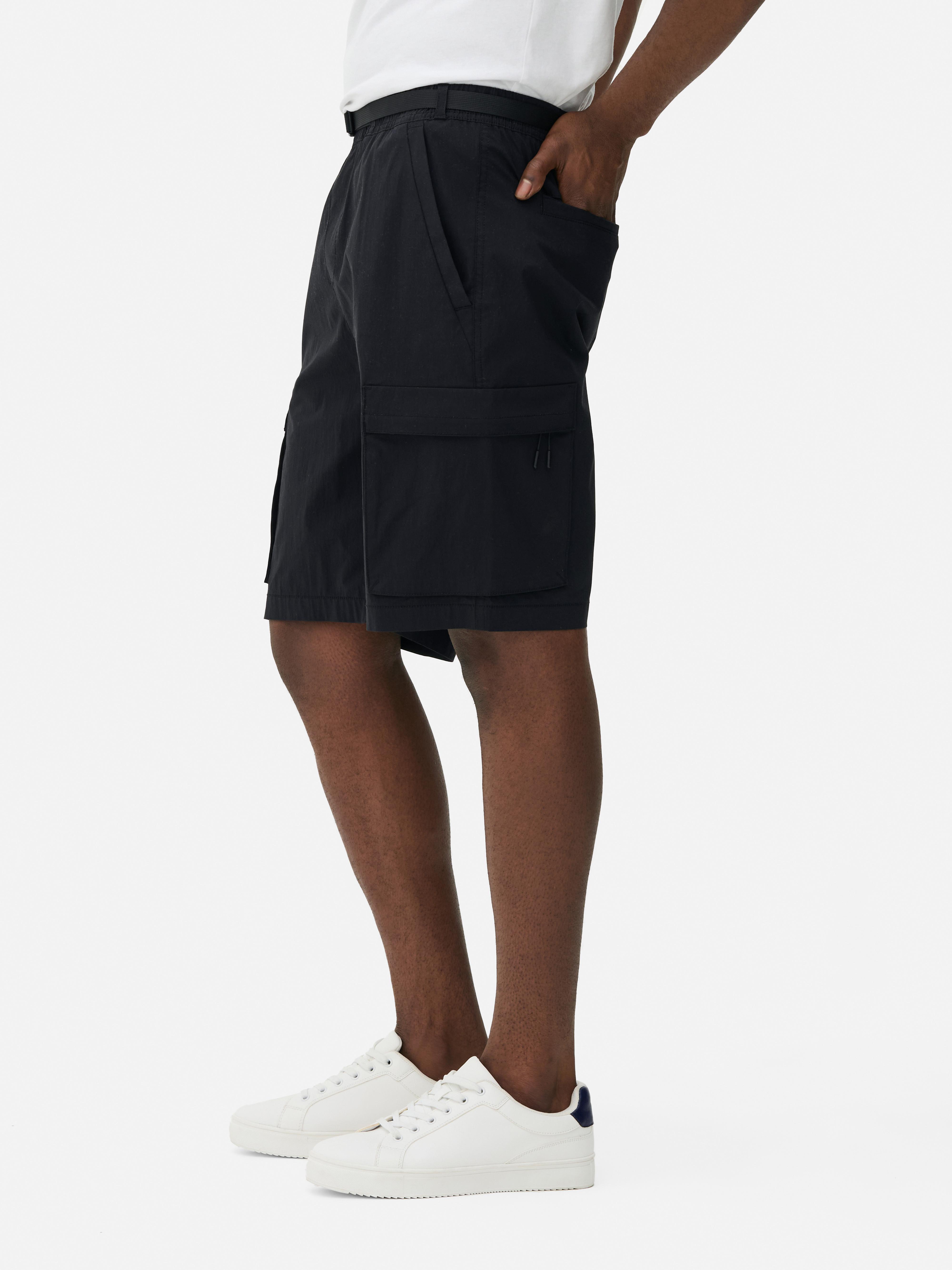 Men's Black Stretch Cargo Shorts | Penneys