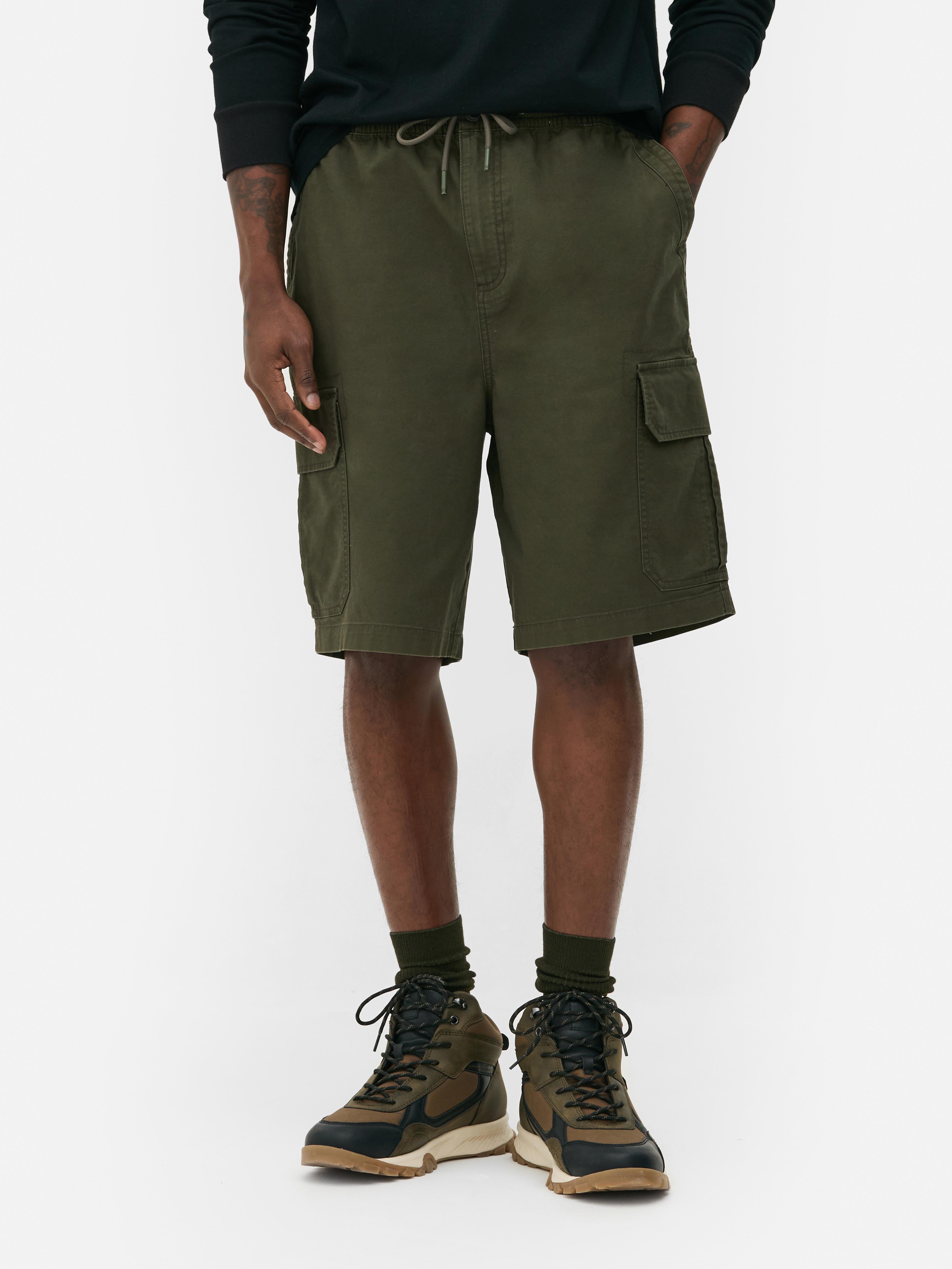 Pantaloncini cargo funzionali Kaki
