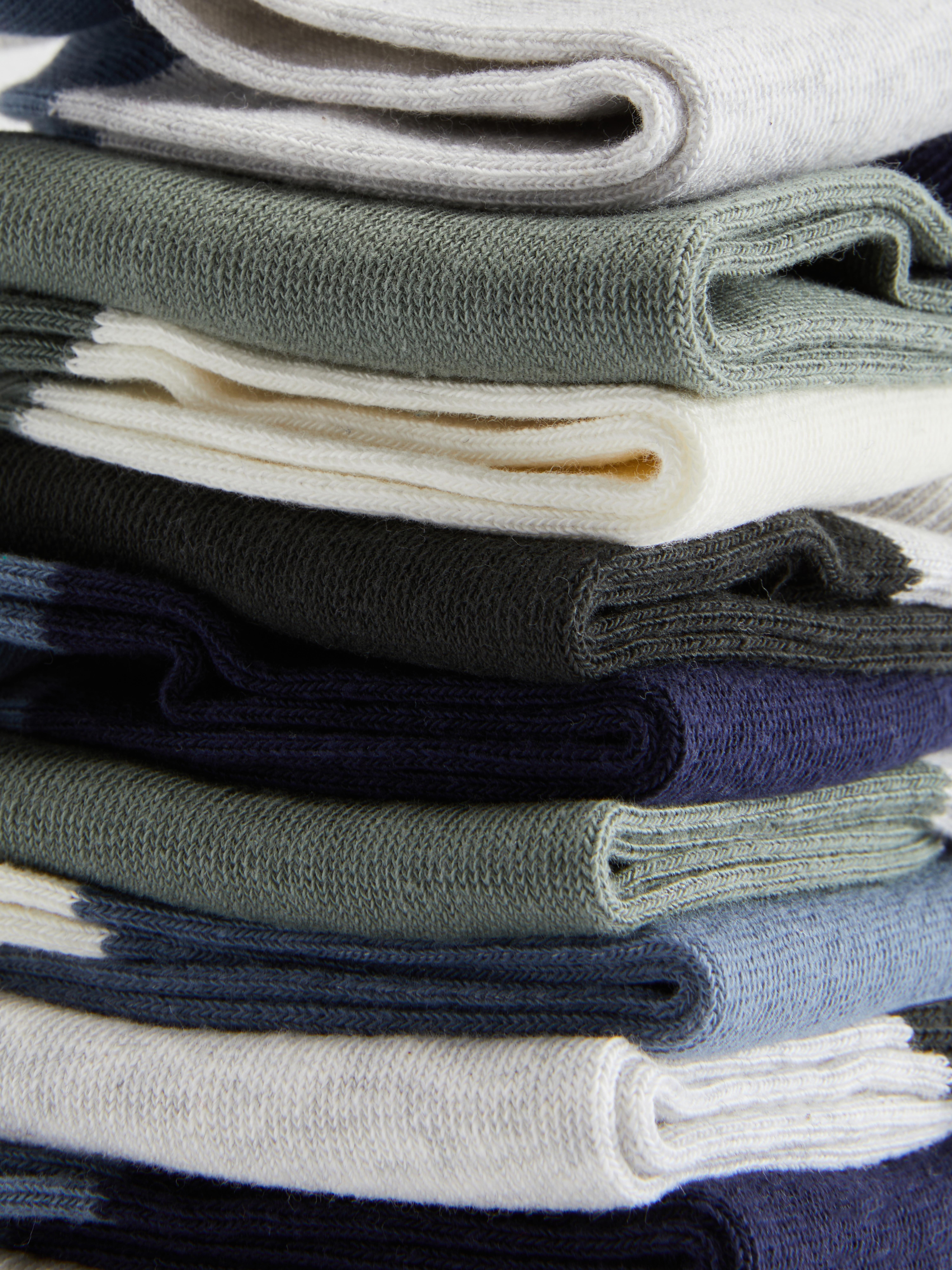 Lot de 10 paires de socquettes color block