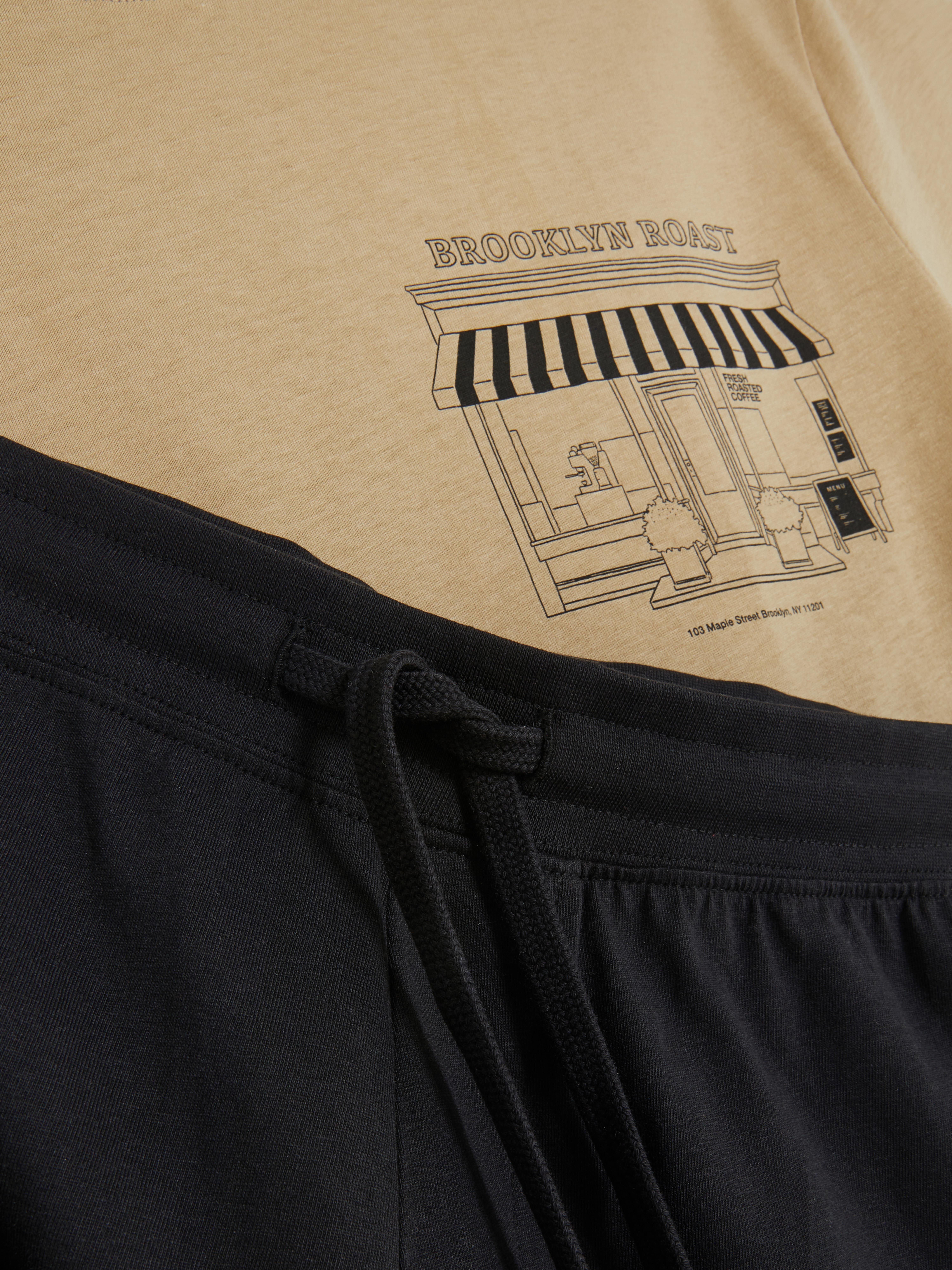 Korte pyjama Brooklyn Coffee