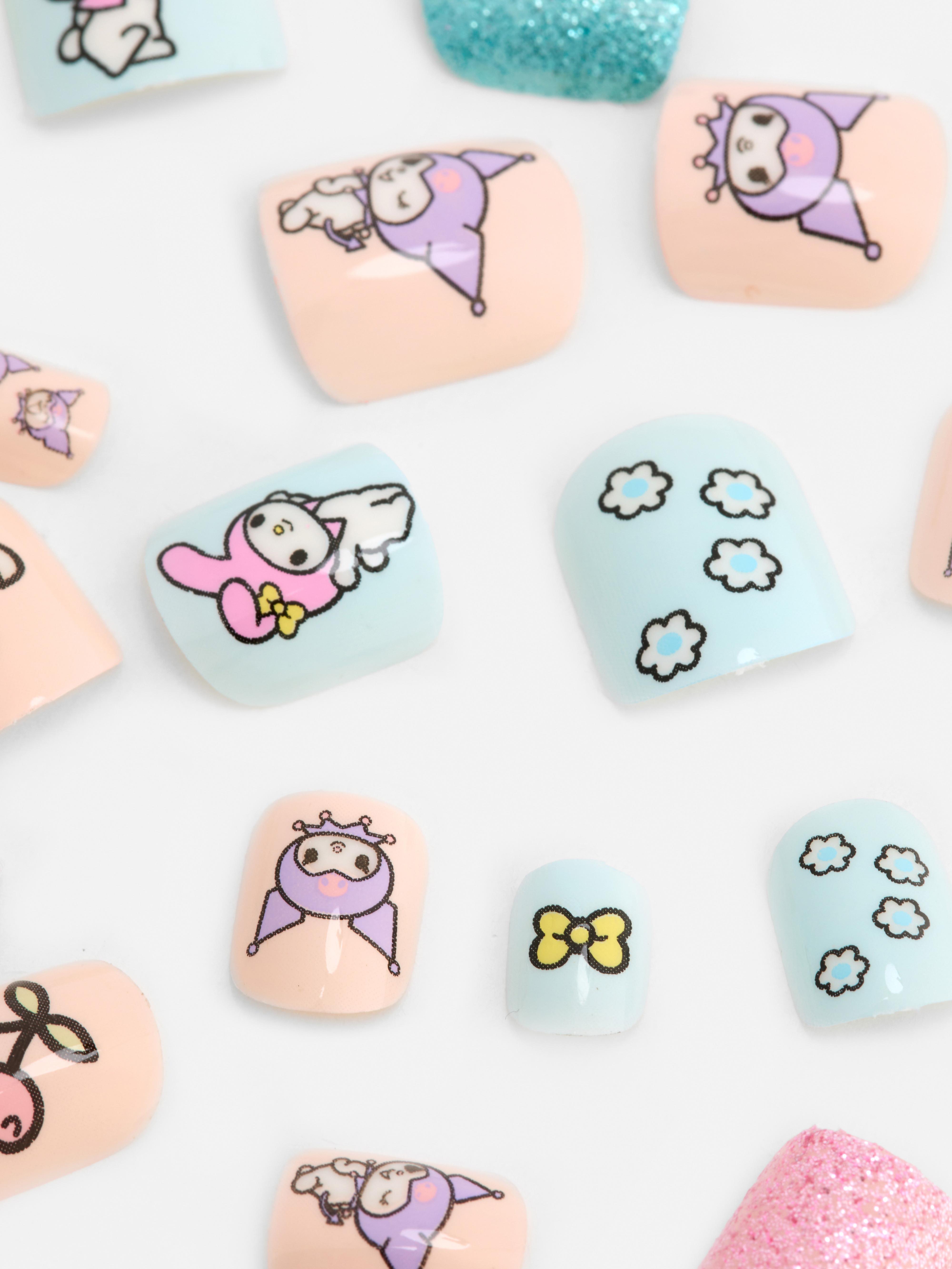 Set de unghii false Kuromi Hello Kitty