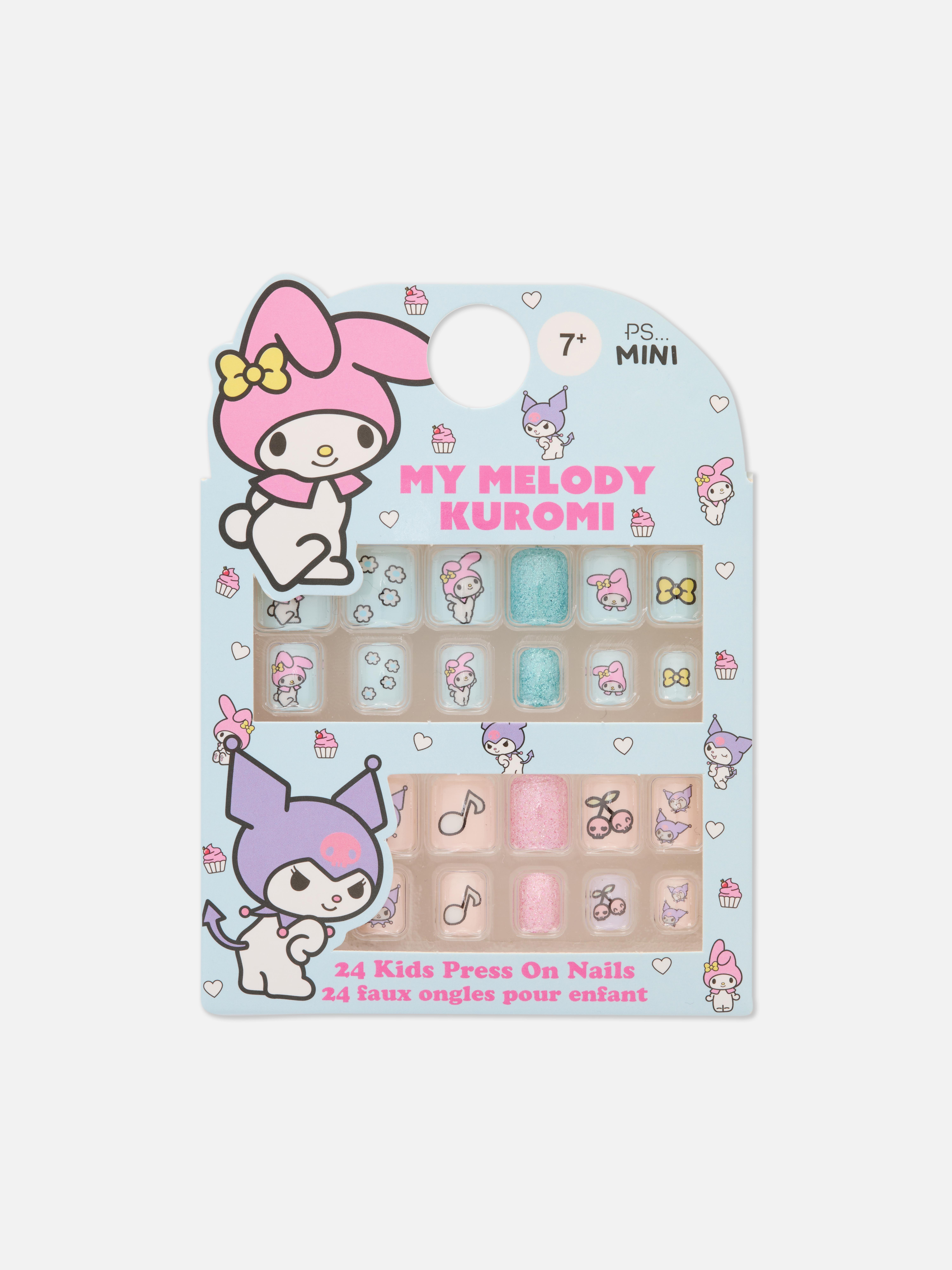 Set de unghii false Kuromi Hello Kitty