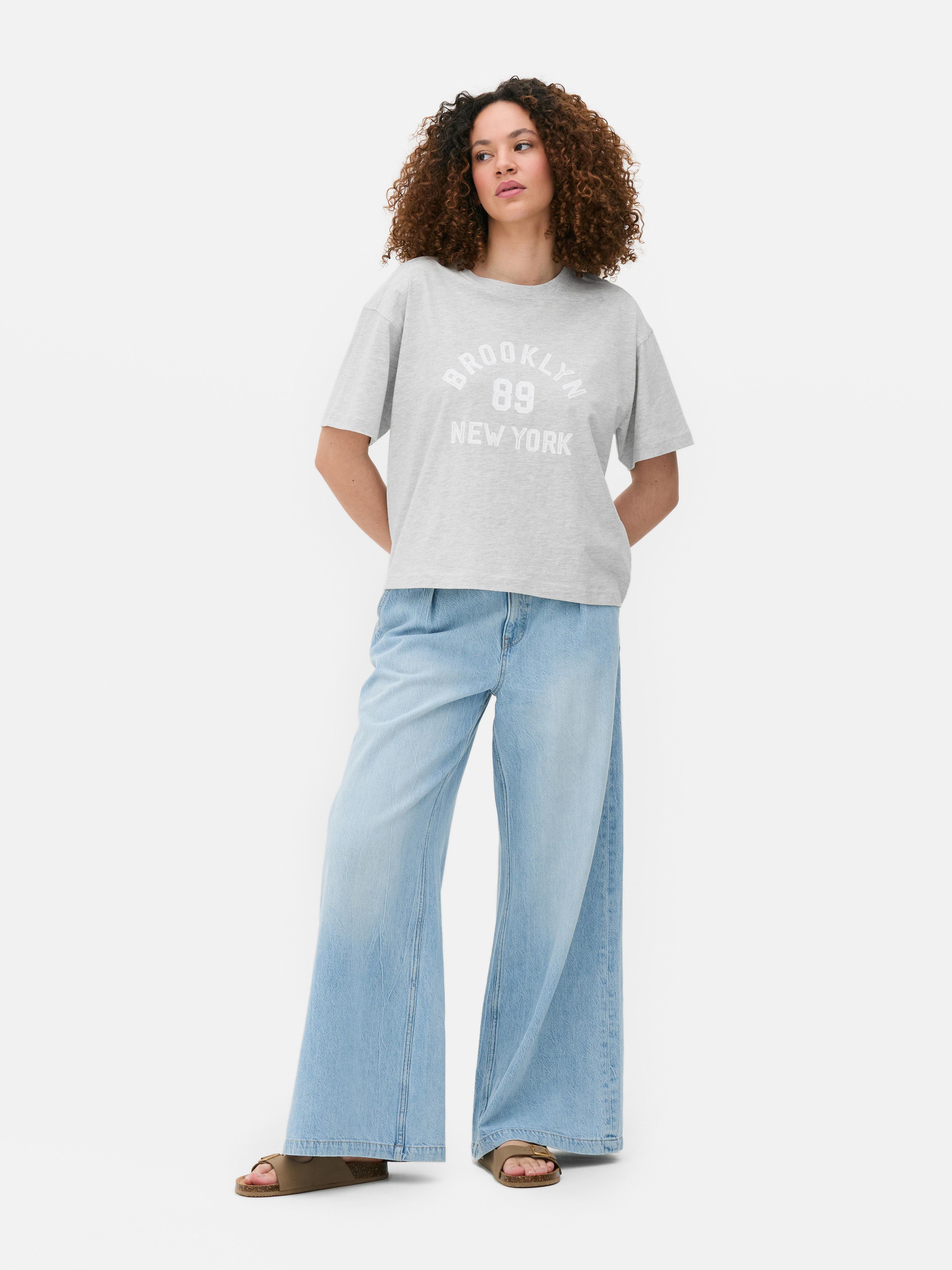 Short Sleeve Graphic T-Shirt Grey Marl