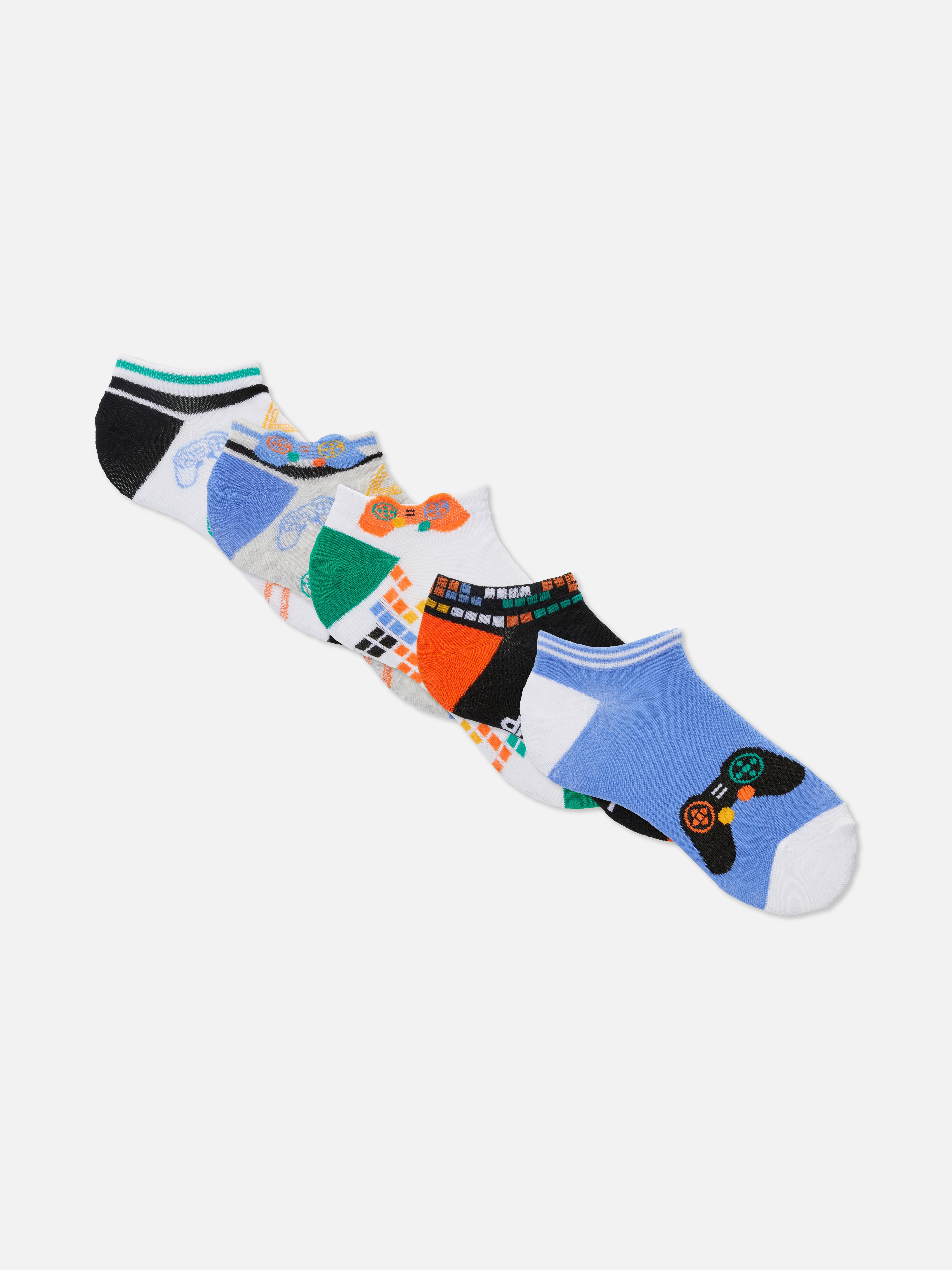 Pack de 5 pares de calcetines bajos «gamer»