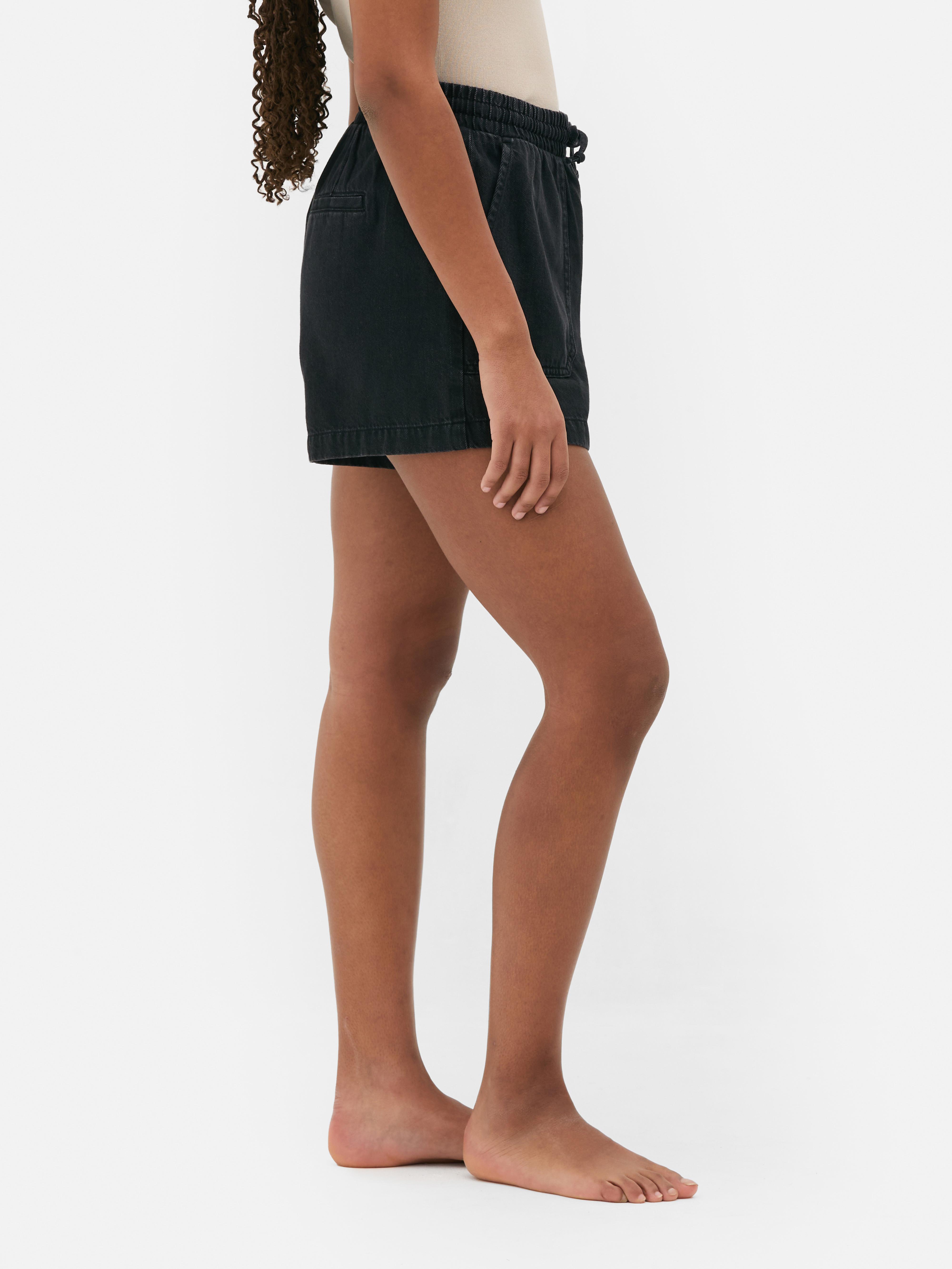 Elasticated Denim Shorts