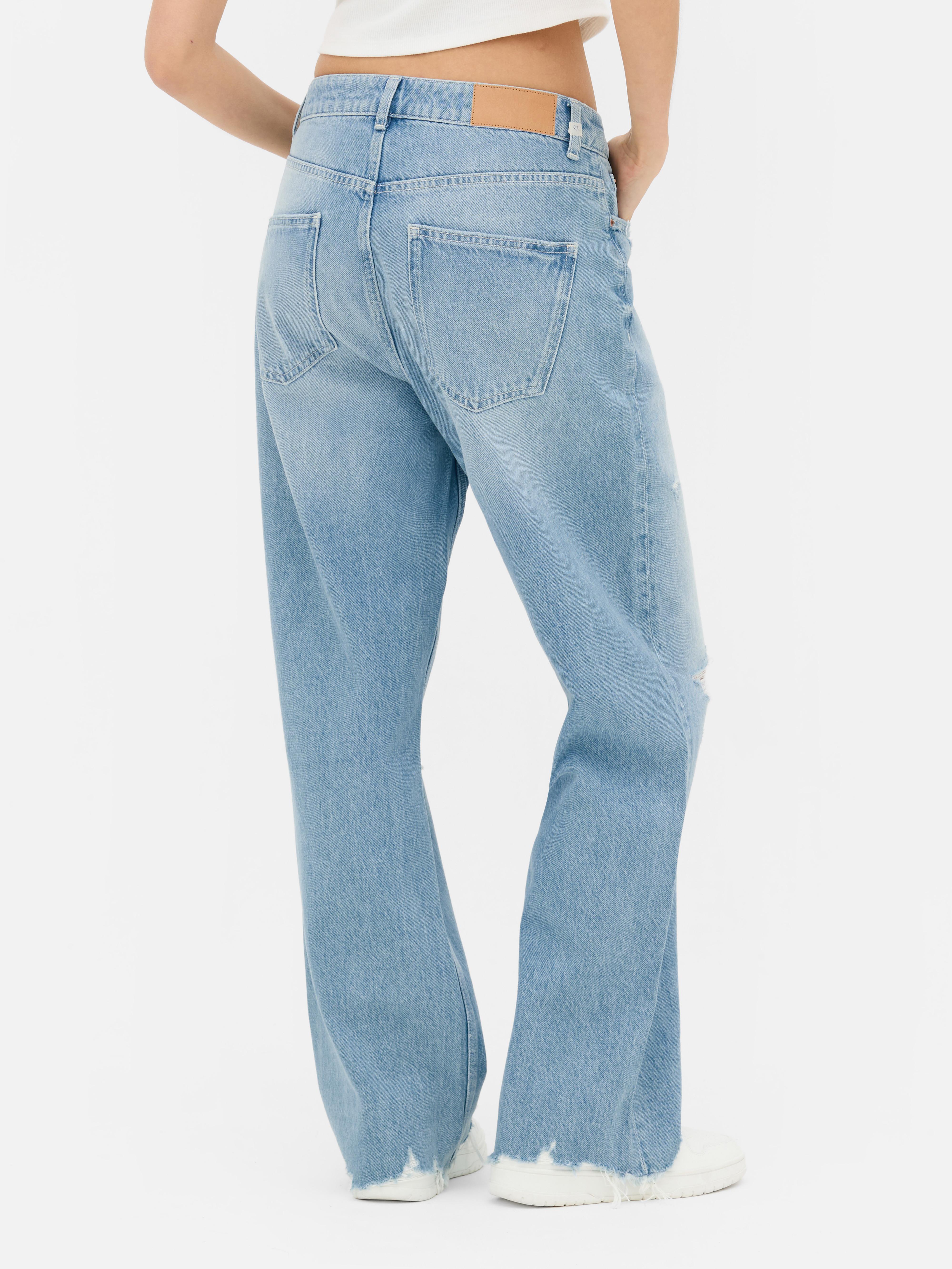 Jeans met rechte pijpen en scheuren Paula Echevarría