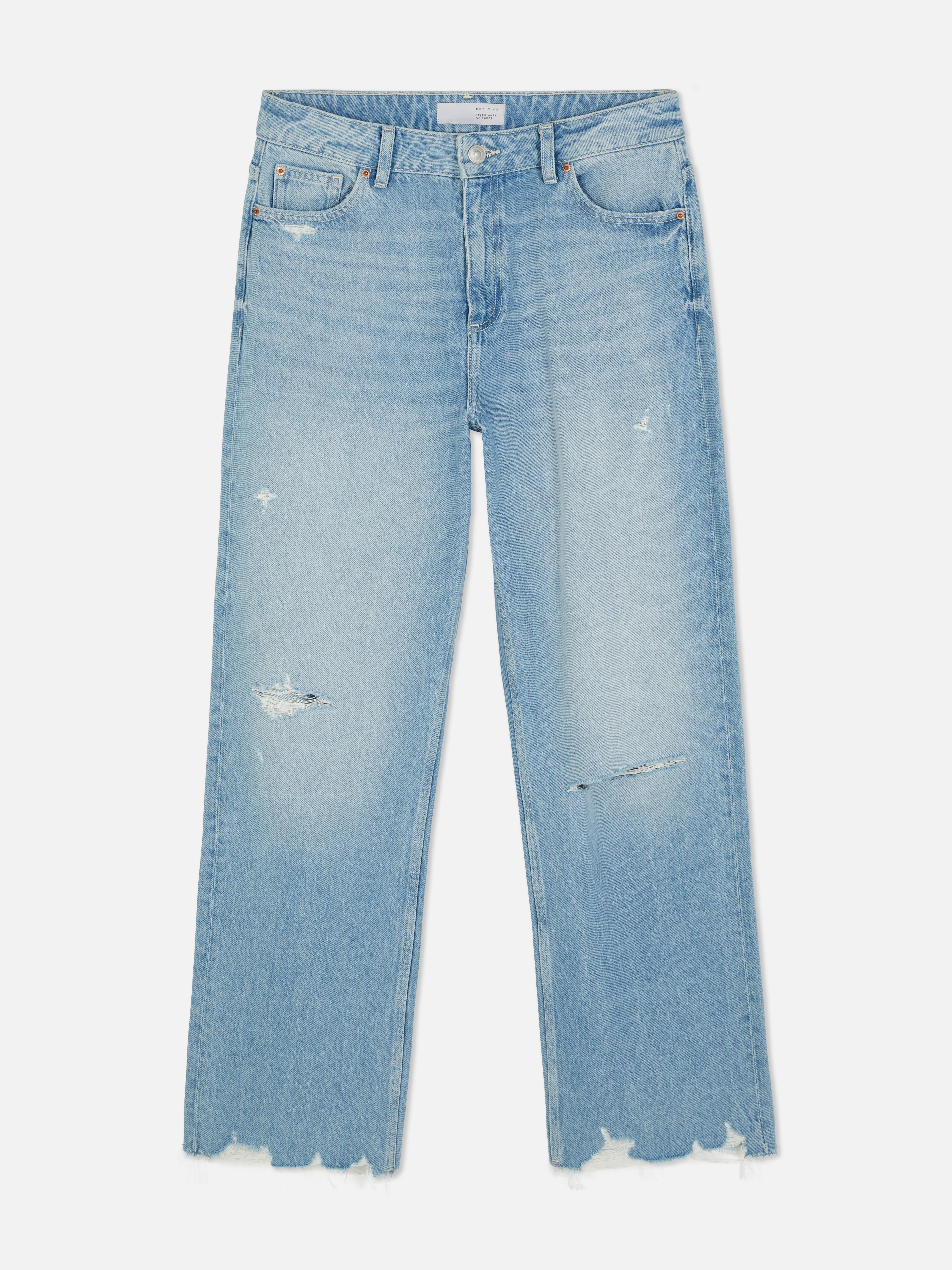 Jeans met rechte pijpen en scheuren Paula Echevarría