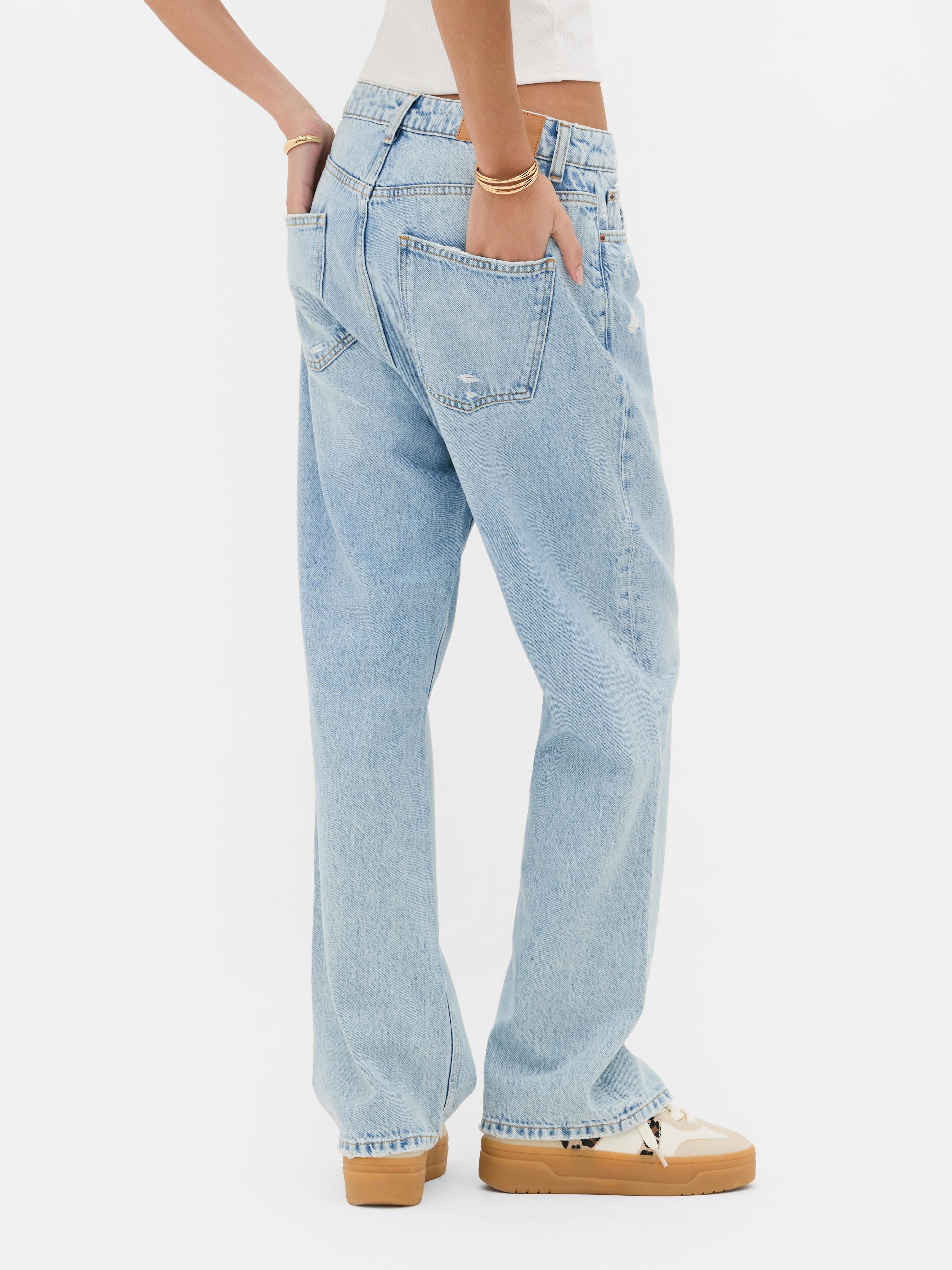 Paula Echevarría Straight Leg Distressed Jeans