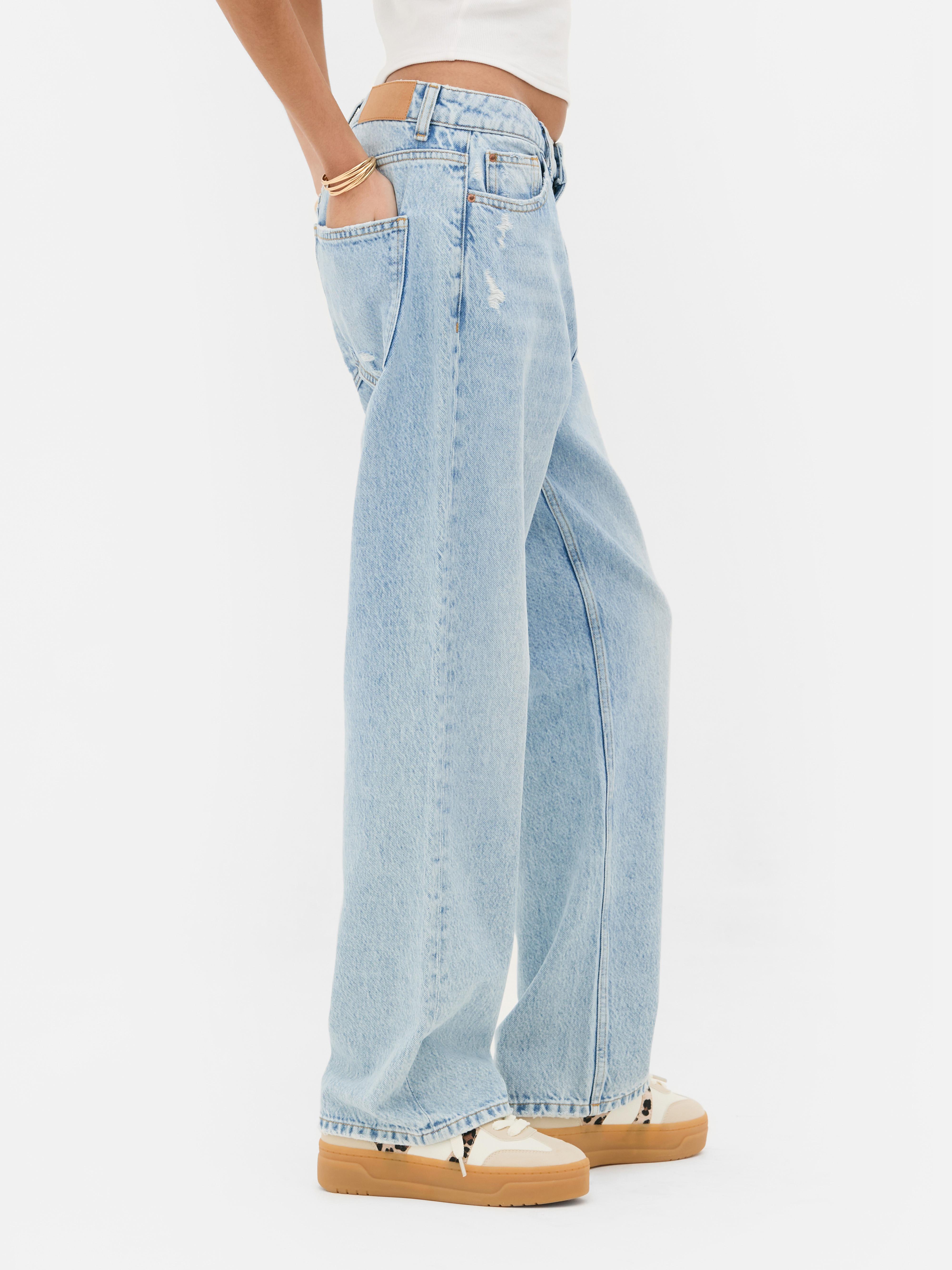 Paula Echevarría Straight Leg Distressed Jeans