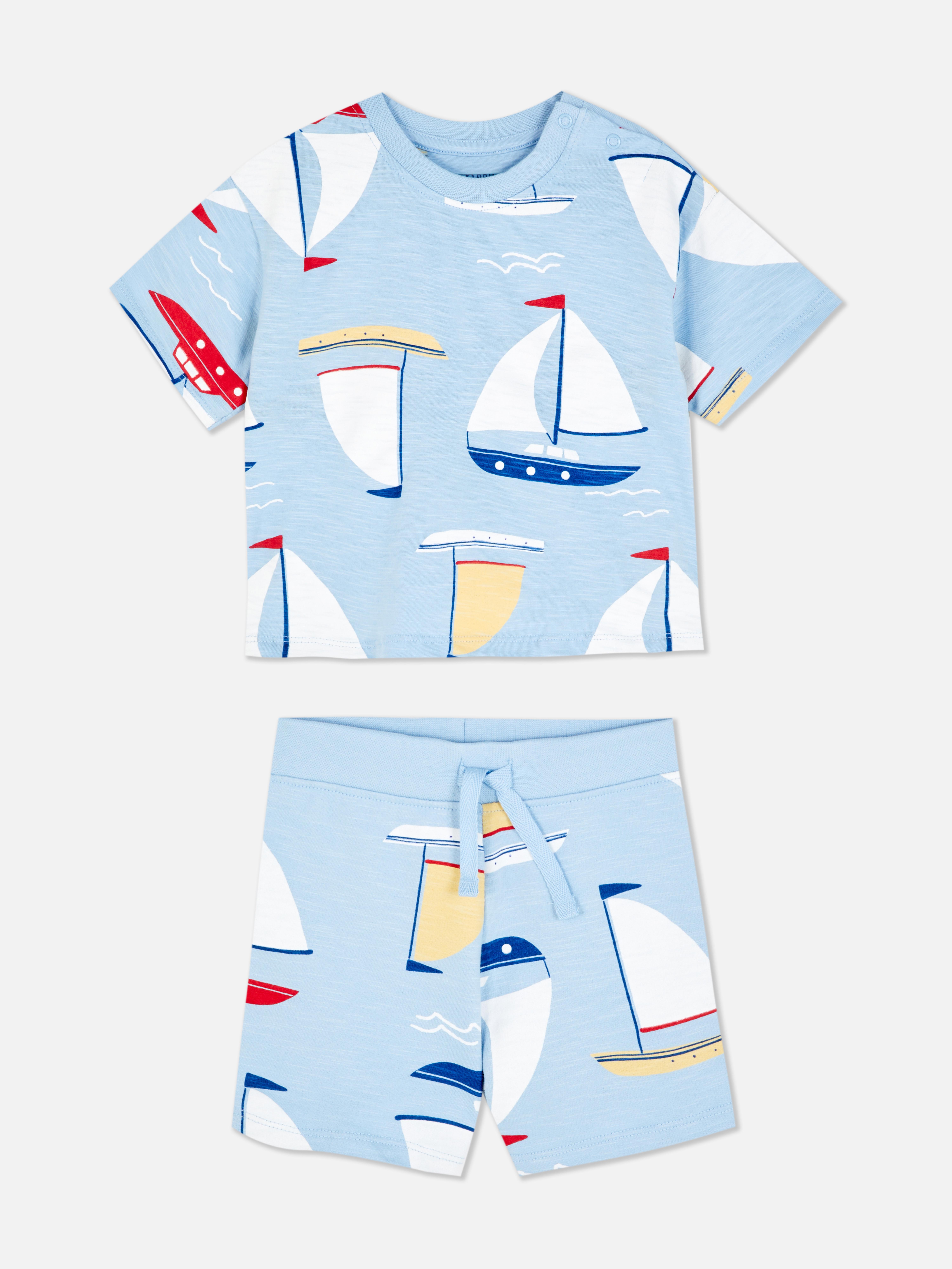 Boat T-Shirt and Shorts Set