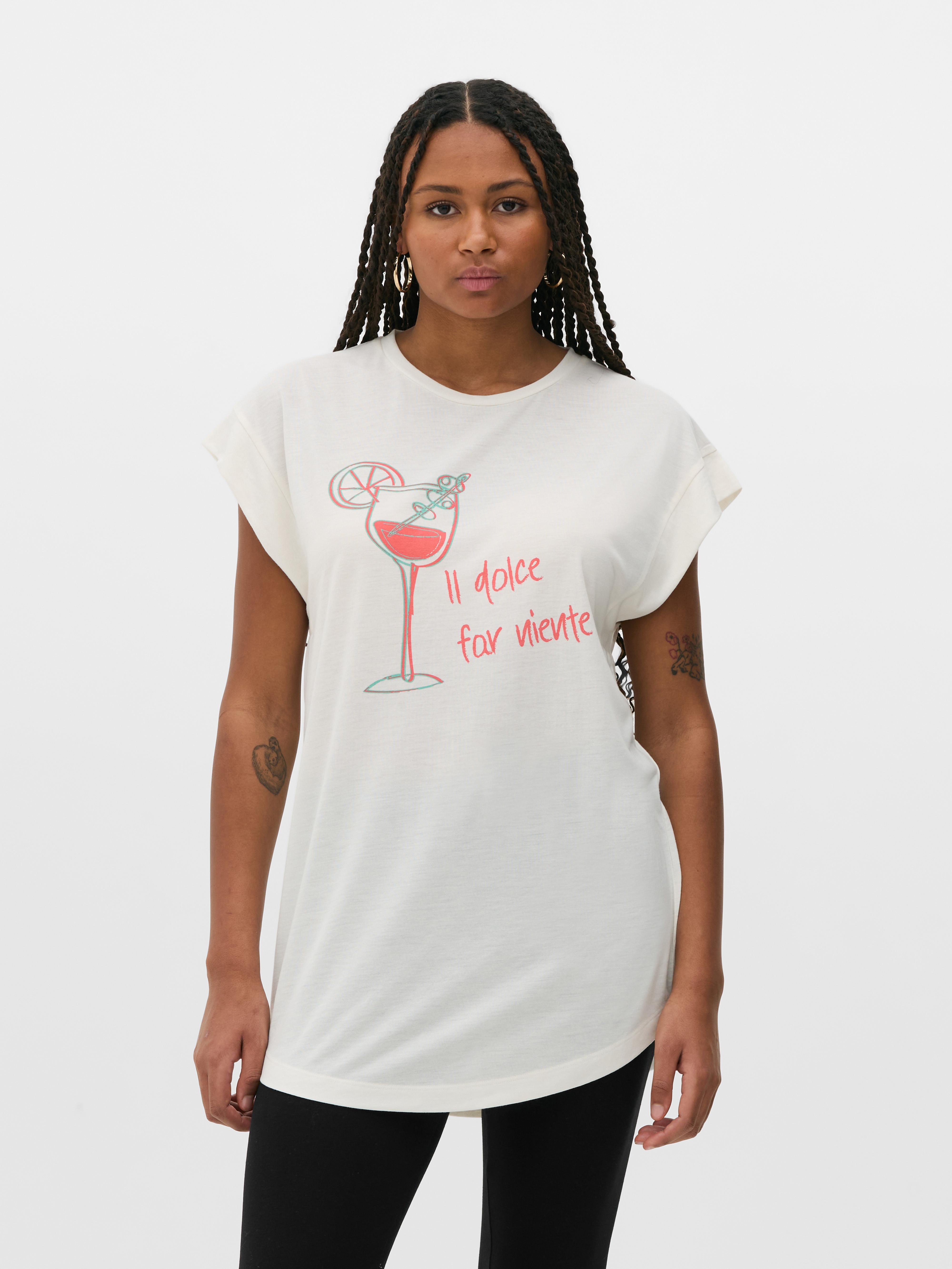 Lang T-shirt met hartontwerp