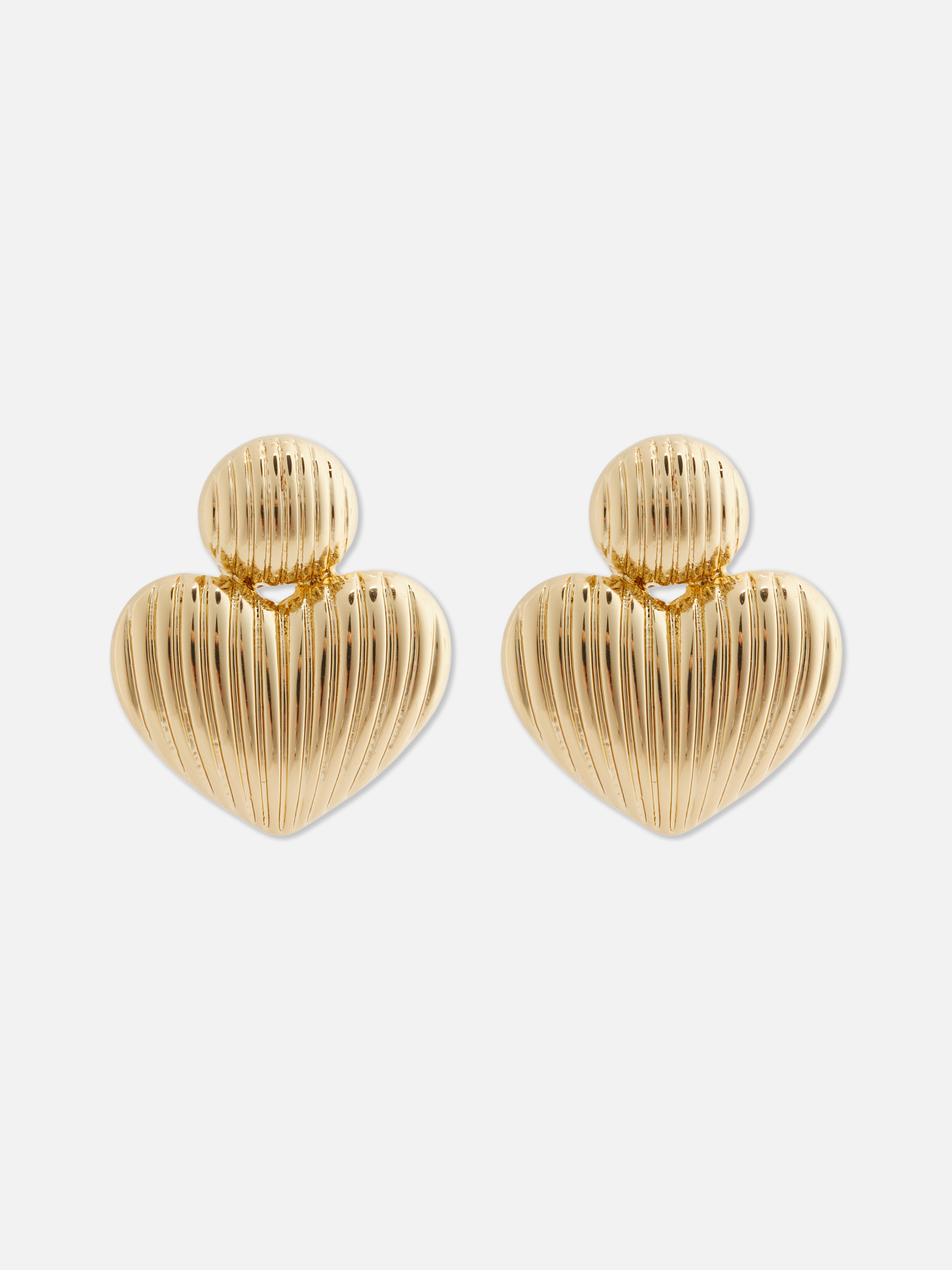2pk Heart Shaped Stud Earrings