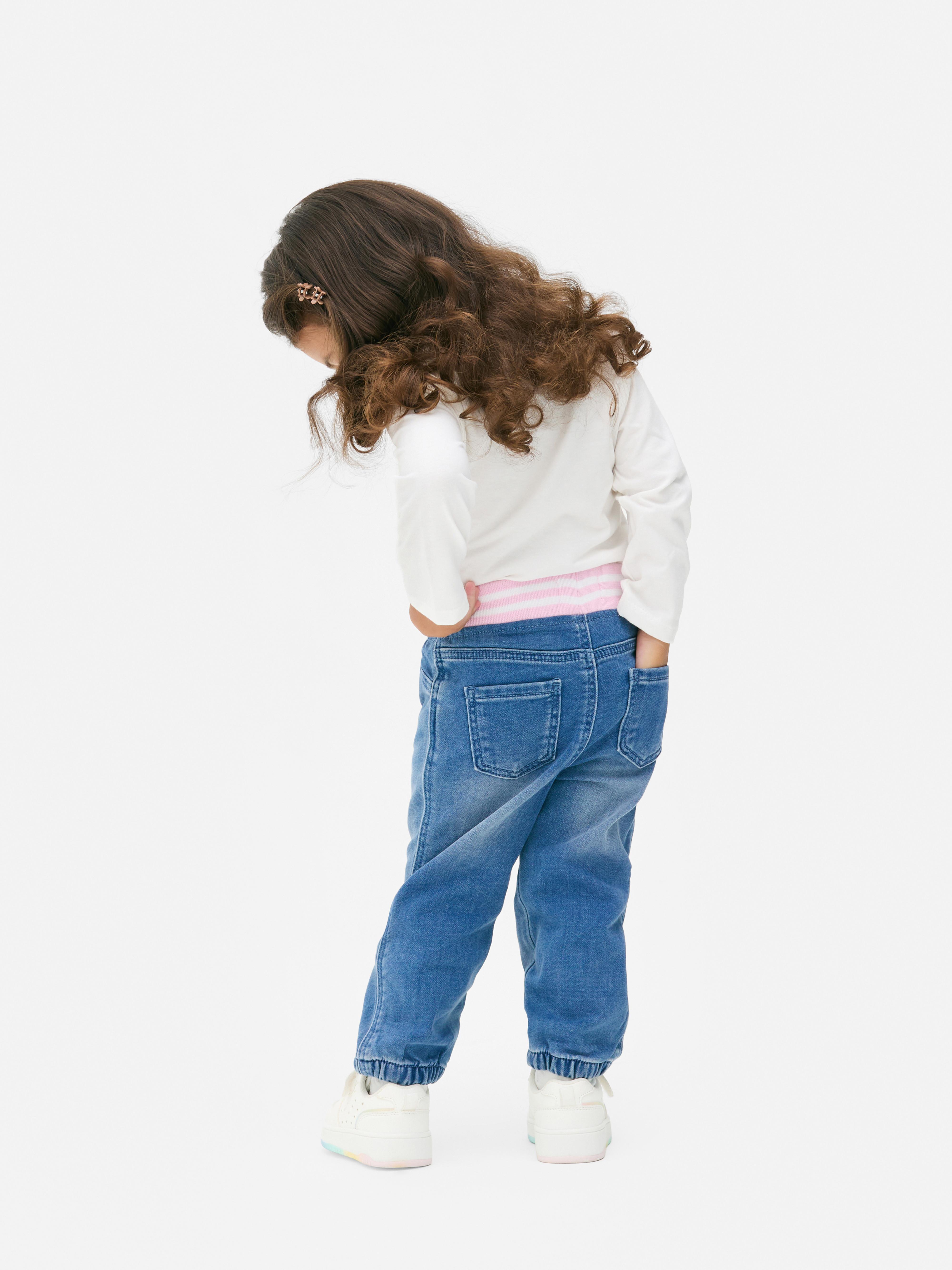 Bas de jogging en denim à revers