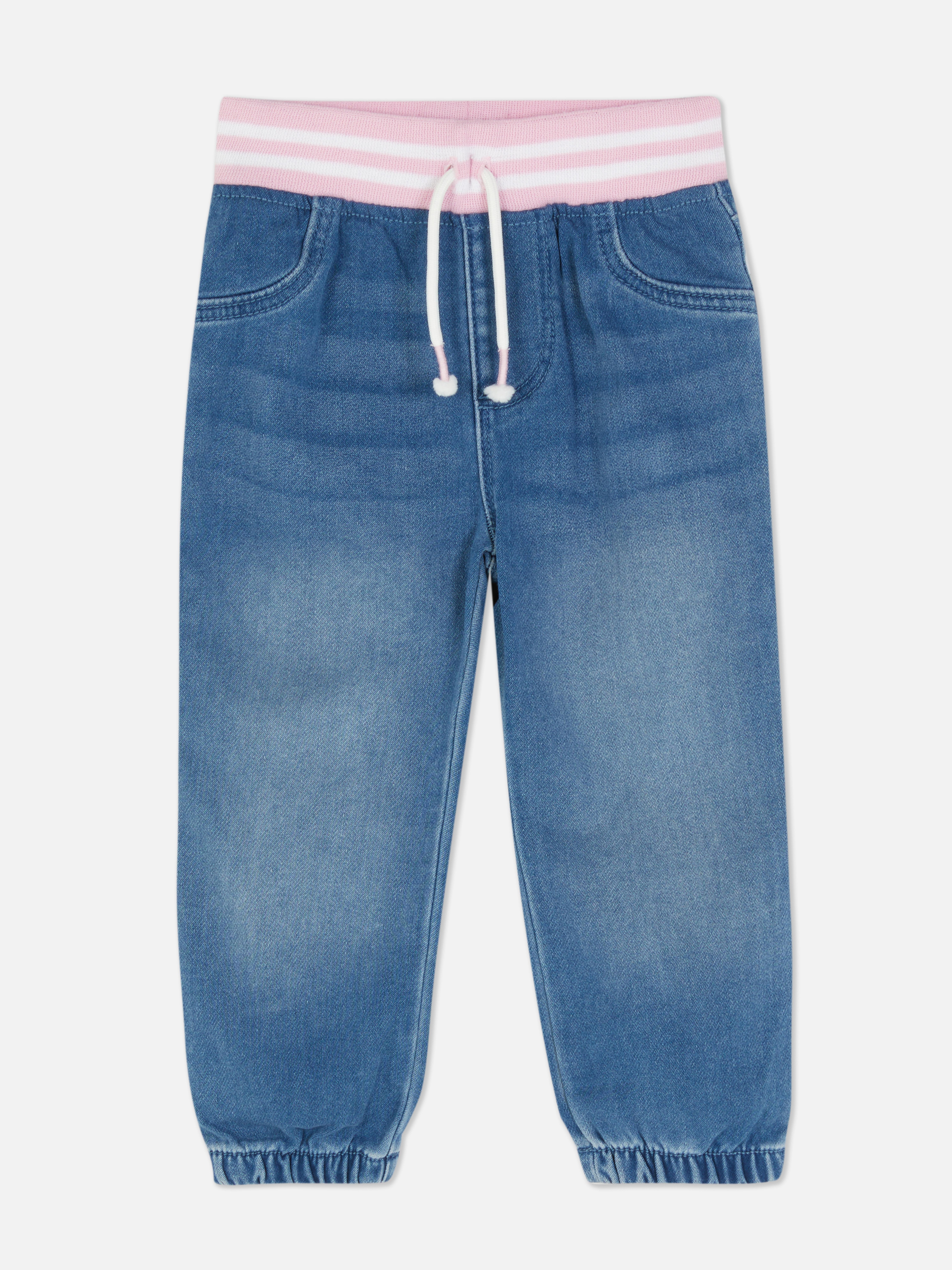 Denim-Jogginghose mit Bündchen