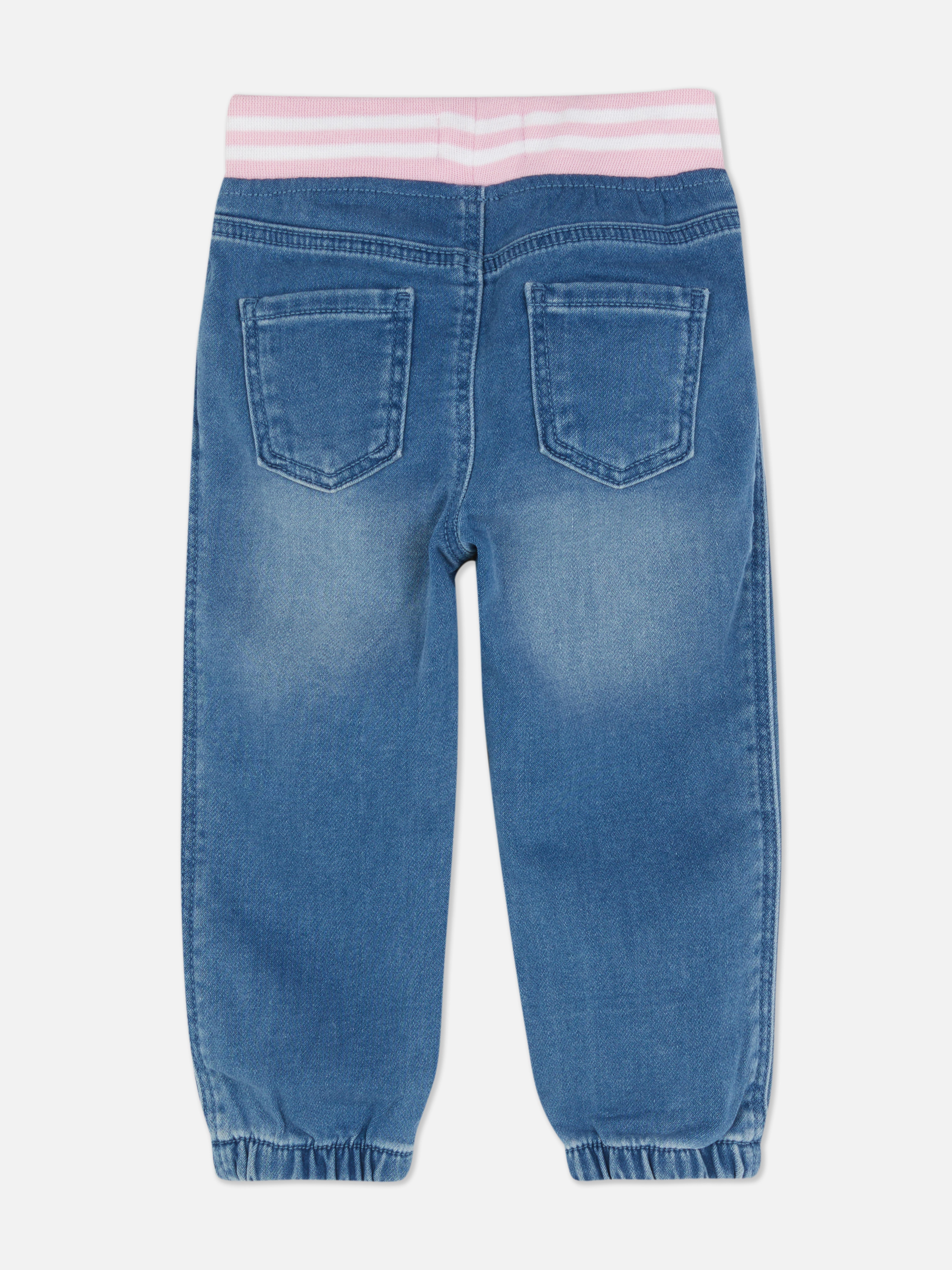 Bas de jogging en denim à revers
