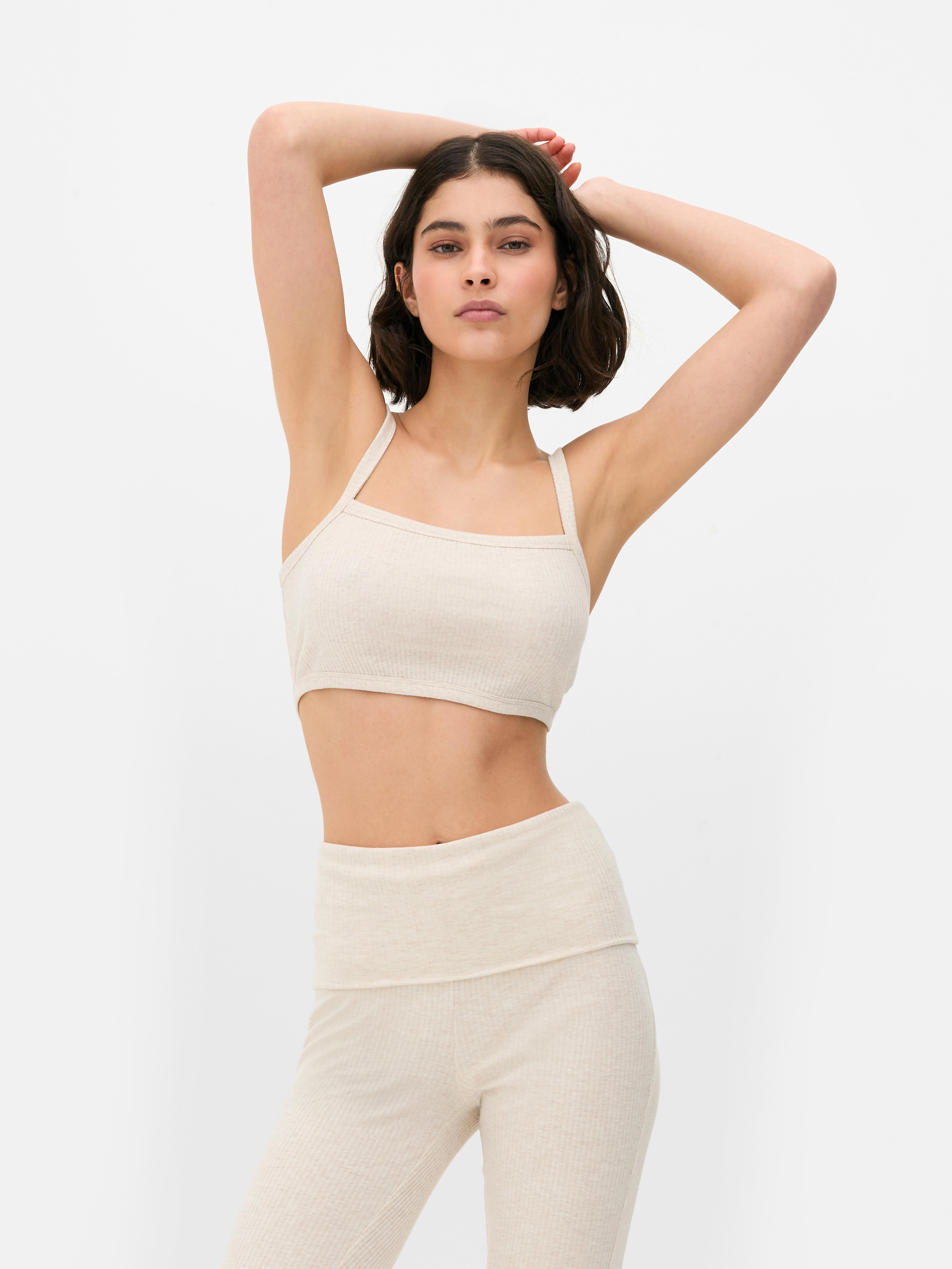 Bralette elasticizzata a coste
