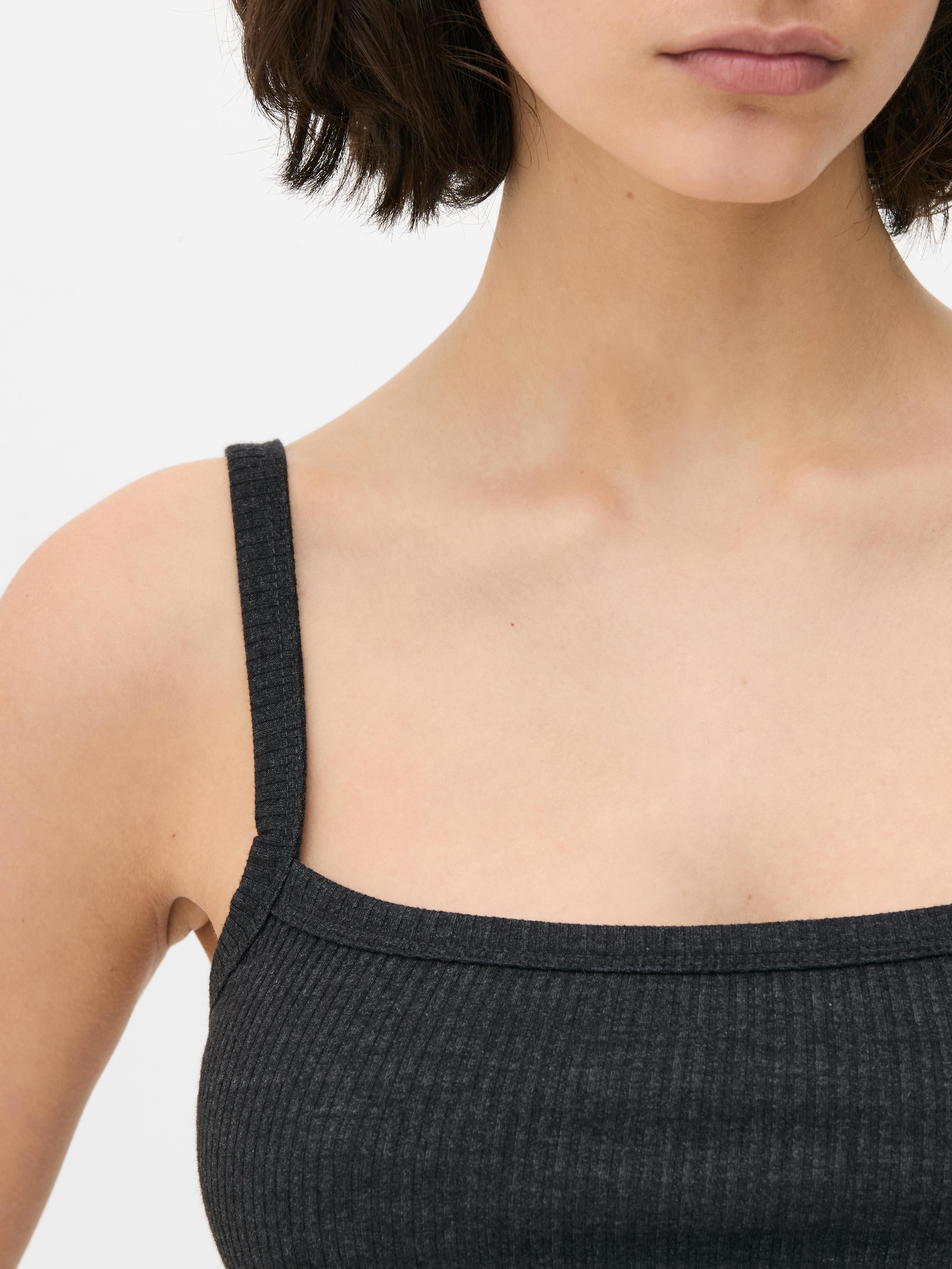Bralette elasticizzata a coste