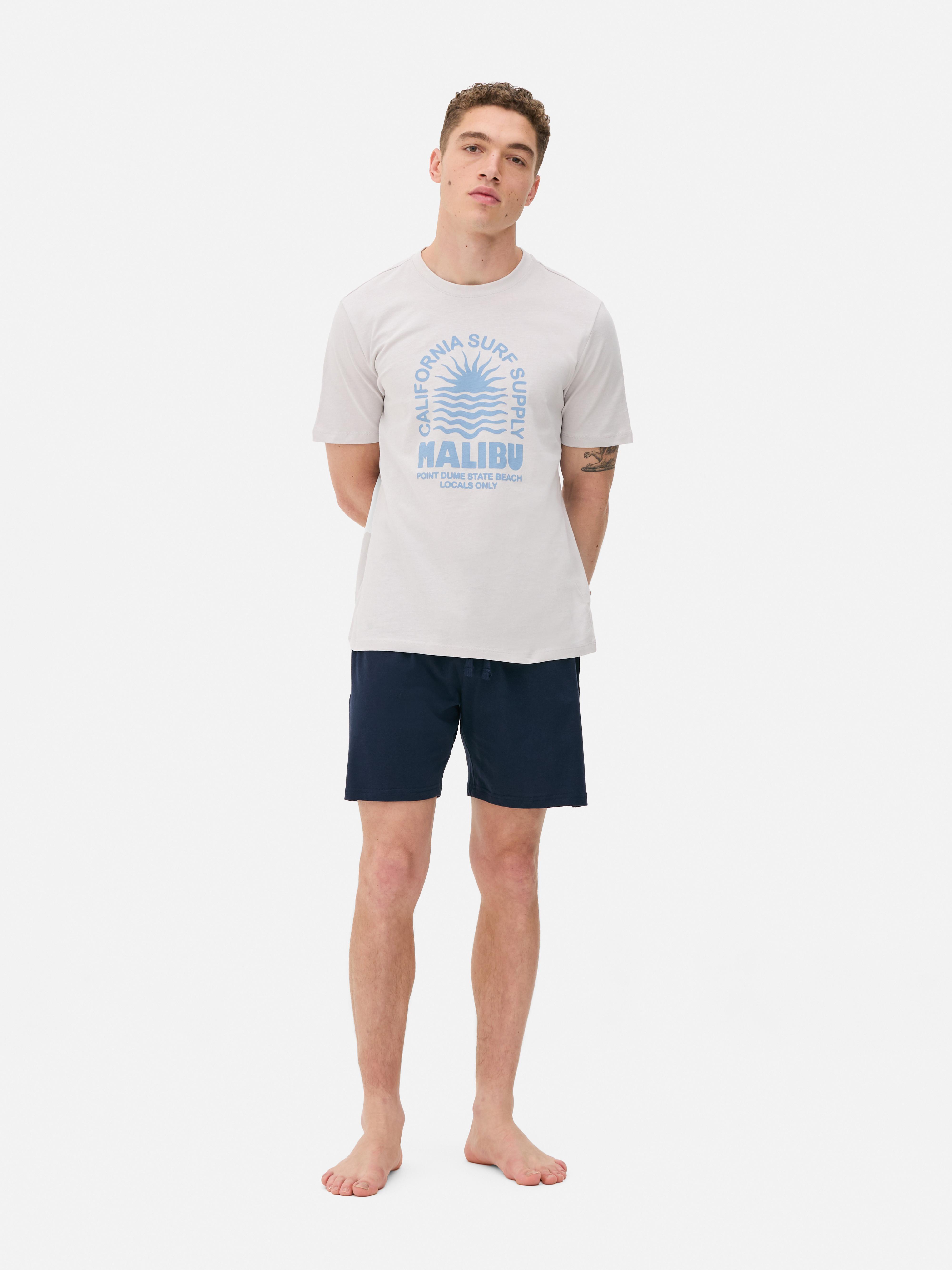Conjunto pijama calções/t-shirt Malibu
